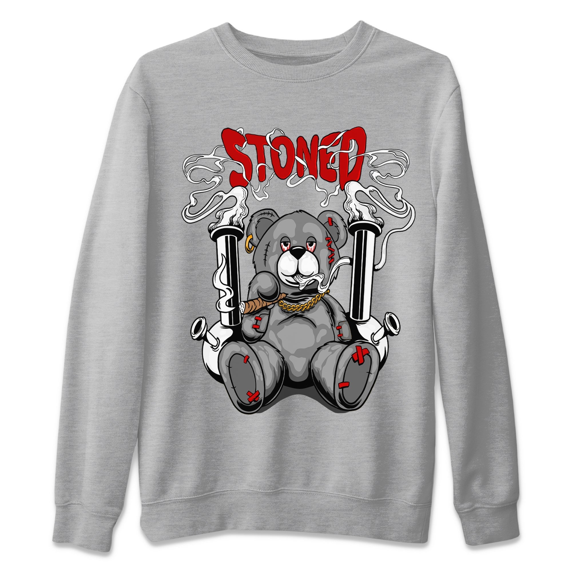 Air Jordan 13 Wolf Grey Sneaker Match Tees Stoned Bear Streetwear Sneaker Shirt 13s Wolf Grey Drip Gear Zone Sneaker Matching Clothing Unisex Shirts Heather Grey 2