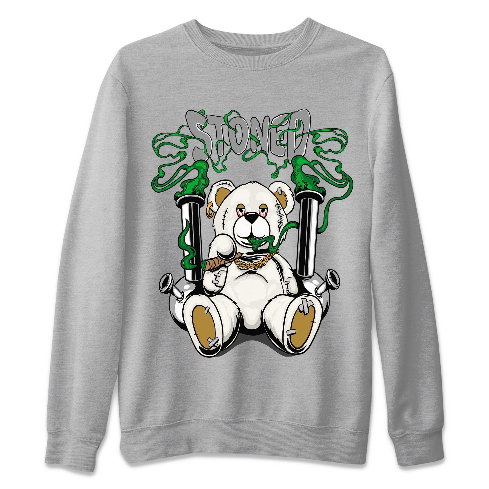 Air Jordan 4 Pine Green Sneaker Match Tees Stoned Bear Streetwear Sneaker Shirt Nike SB Air Jordan 4 Pine Green Sneaker Release Tees Unisex Shirts Heather Grey 2