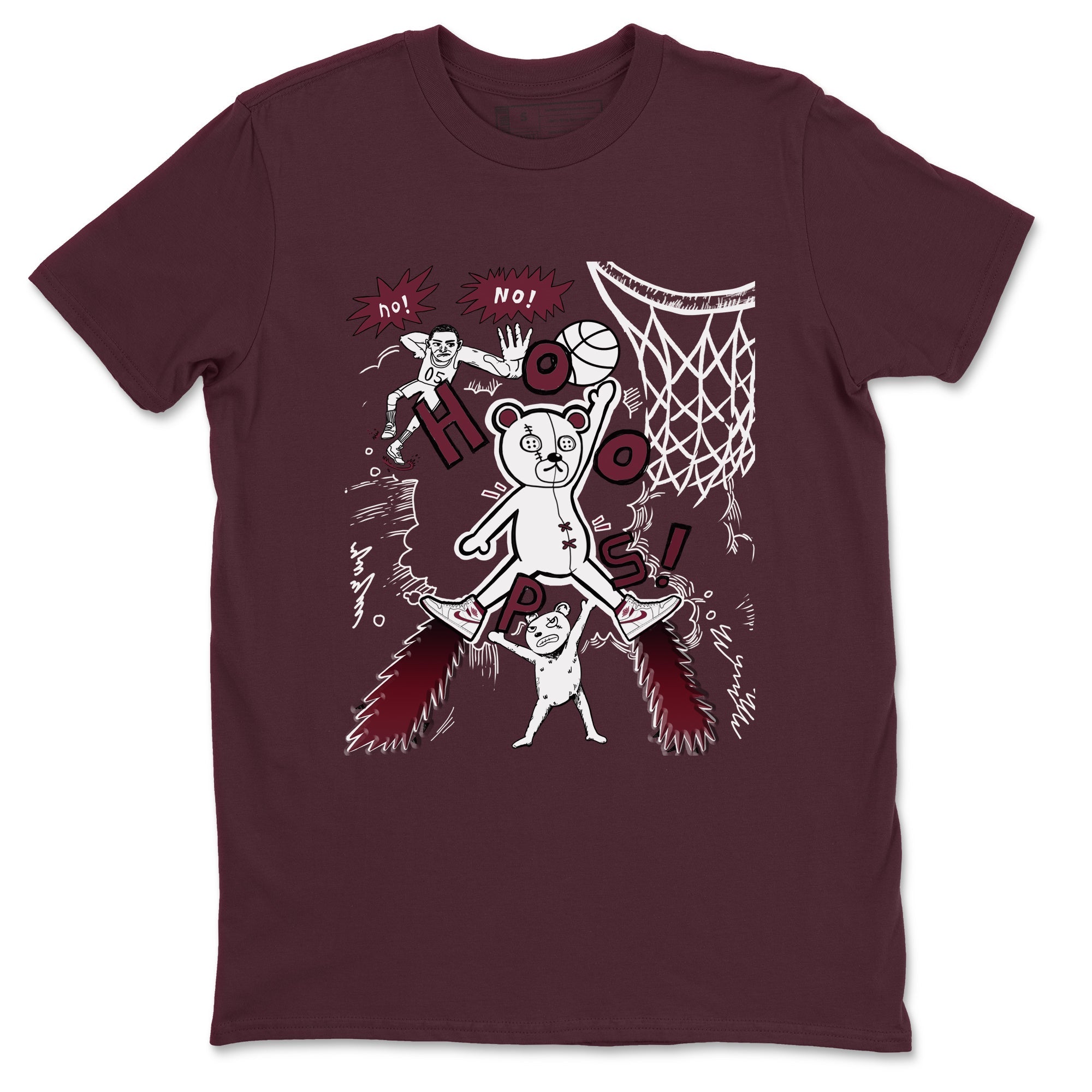 AJ1 Metallic Burgundy shirt to match jordans Stop The Bear sneaker tees Air Jordan 1 Metallic Burgundy Drip Gear Zone unisex cotton Maroon 2 crew neck shirt