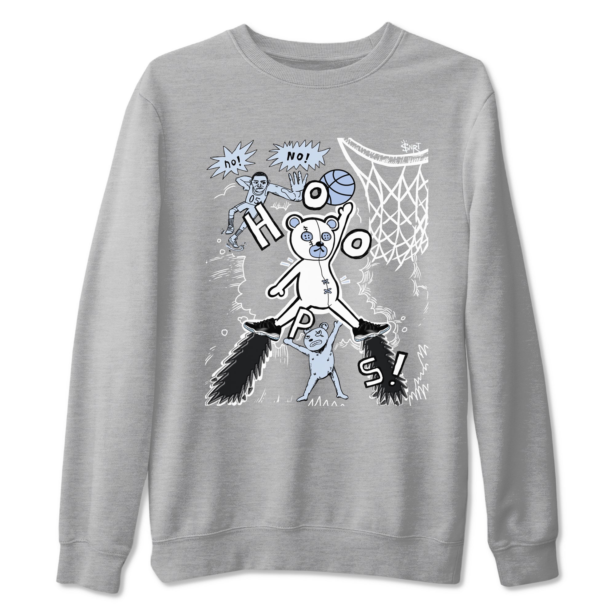11s Low Space shirt to match jordans Stop The Bear sneaker tees Air Jordan 11 Low Space Drip Gear Zone unisex cotton Heather Grey 2 crew neck shirt