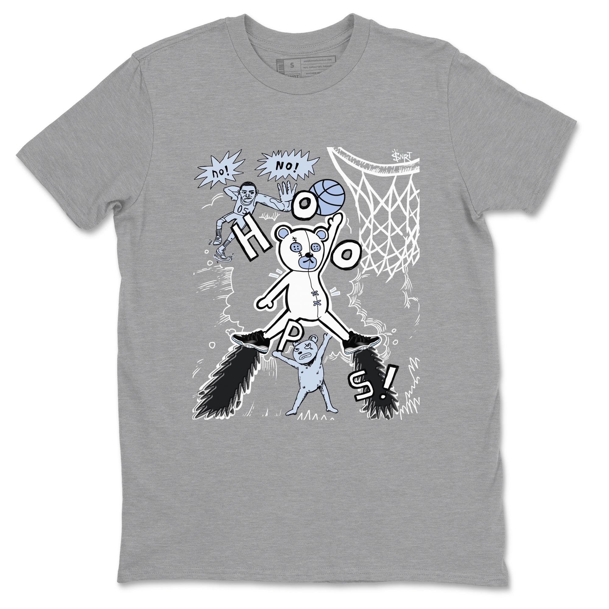 11s Low Space shirt to match jordans Stop The Bear sneaker tees Air Jordan 11 Low Space Drip Gear Zone unisex cotton Heather Grey 2 crew neck shirt