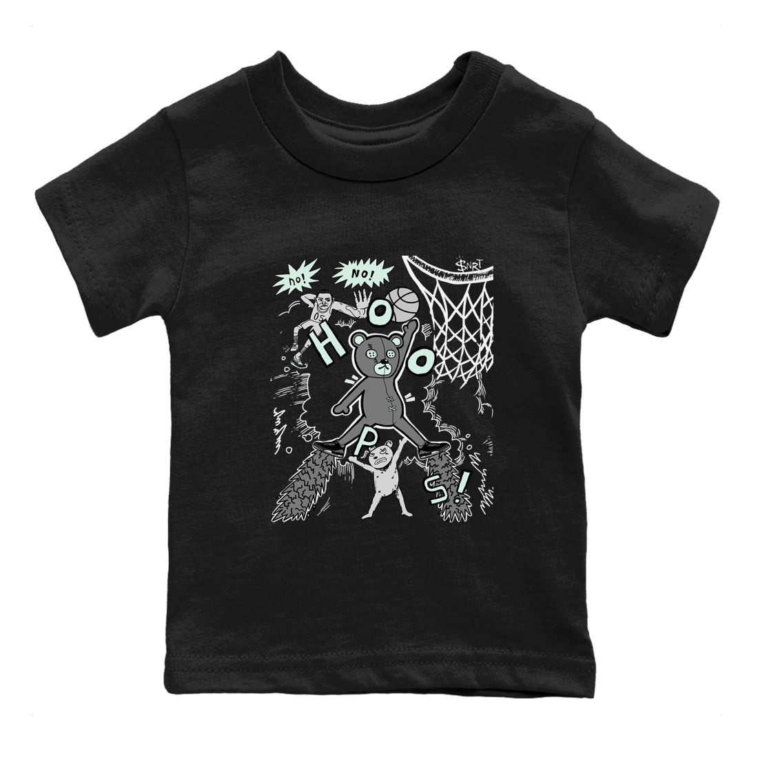 3s Green Glow shirt to match jordans Stop The Bear sneaker tees Air Jordan 3 Retro Green Glow Drip Gear Zone baby toddler Black 2 cotton Shirt
