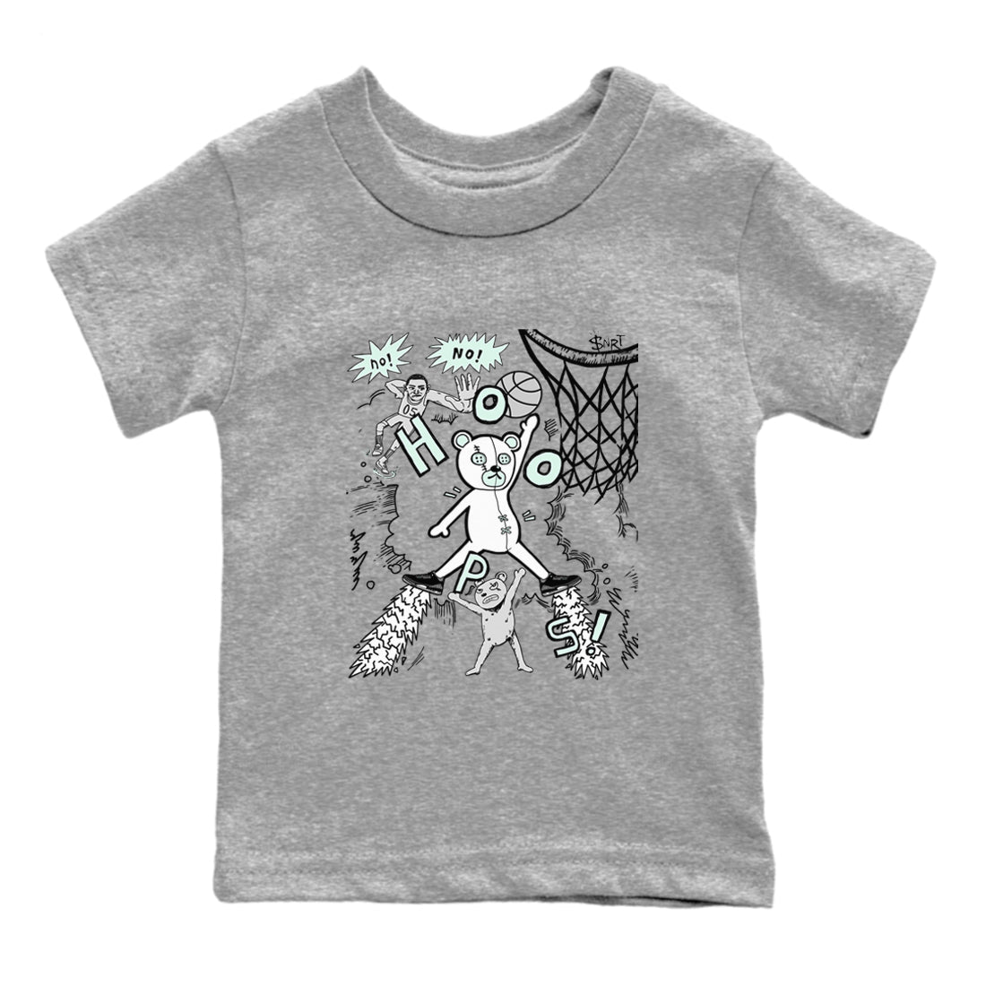 3s Green Glow shirt to match jordans Stop The Bear sneaker tees Air Jordan 3 Retro Green Glow Drip Gear Zone baby toddler Heather Grey 2 cotton Shirt