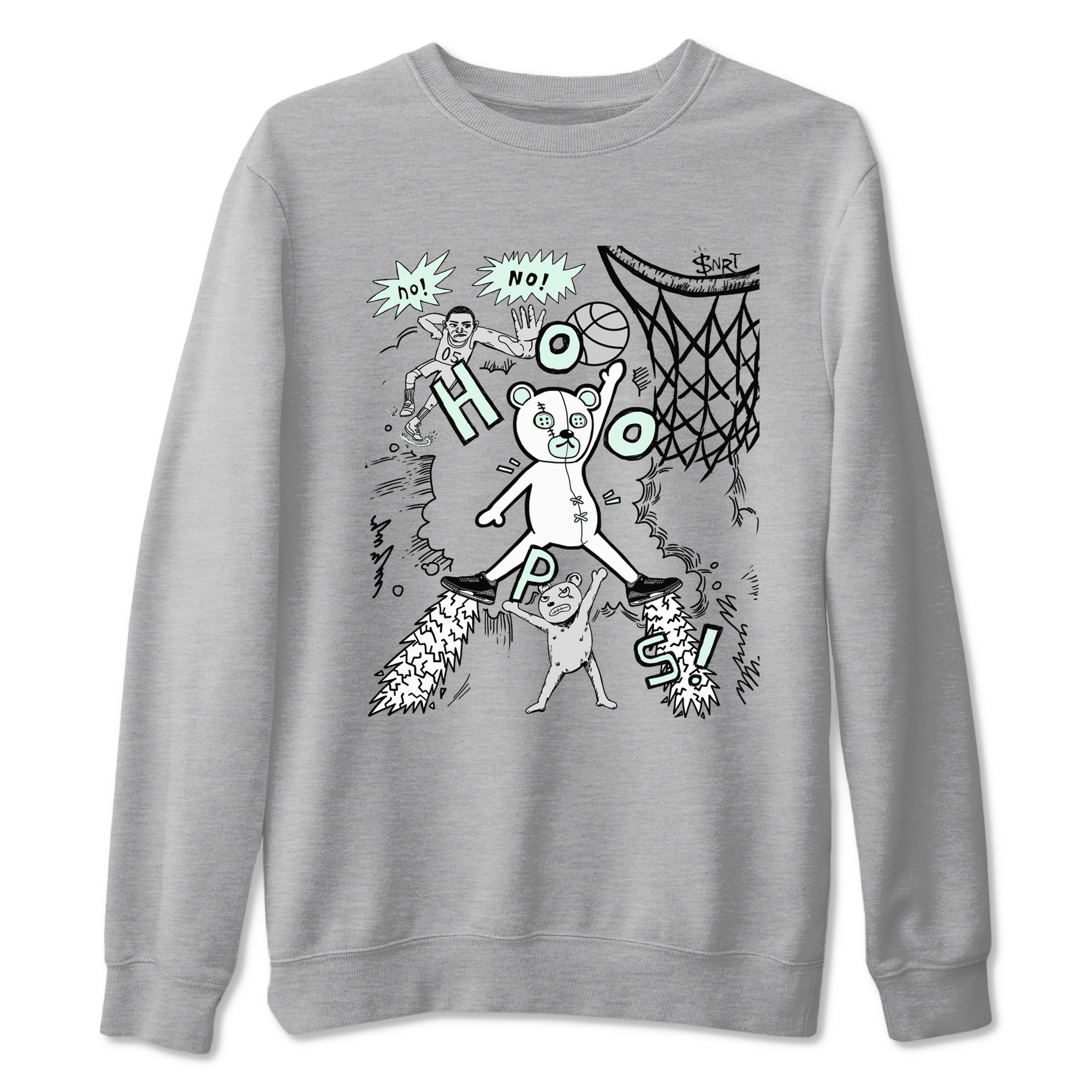 3s Green Glow shirt to match jordans Stop The Bear sneaker tees Air Jordan 3 Retro Green Glow Drip Gear Zone unisex cotton Heather Grey 2 crew neck shirt