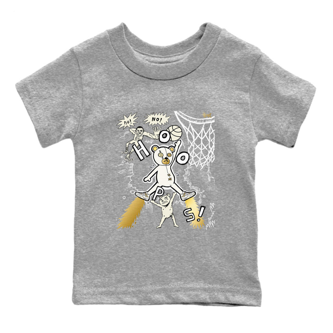 AJ4 Sail shirt to match jordans Stop The Bear sneaker tees Air Jordan 4 Sail Drip Gear Zone baby toddler Heather Grey 2 cotton Shirt
