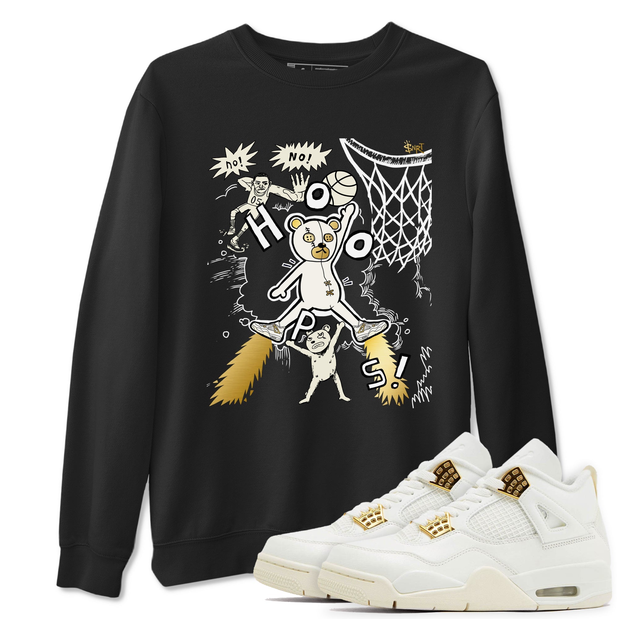 AJ4 Sail shirt to match jordans Stop The Bear sneaker tees Air Jordan 4 Sail Drip Gear Zone unisex cotton Black 1 crew neck shirt
