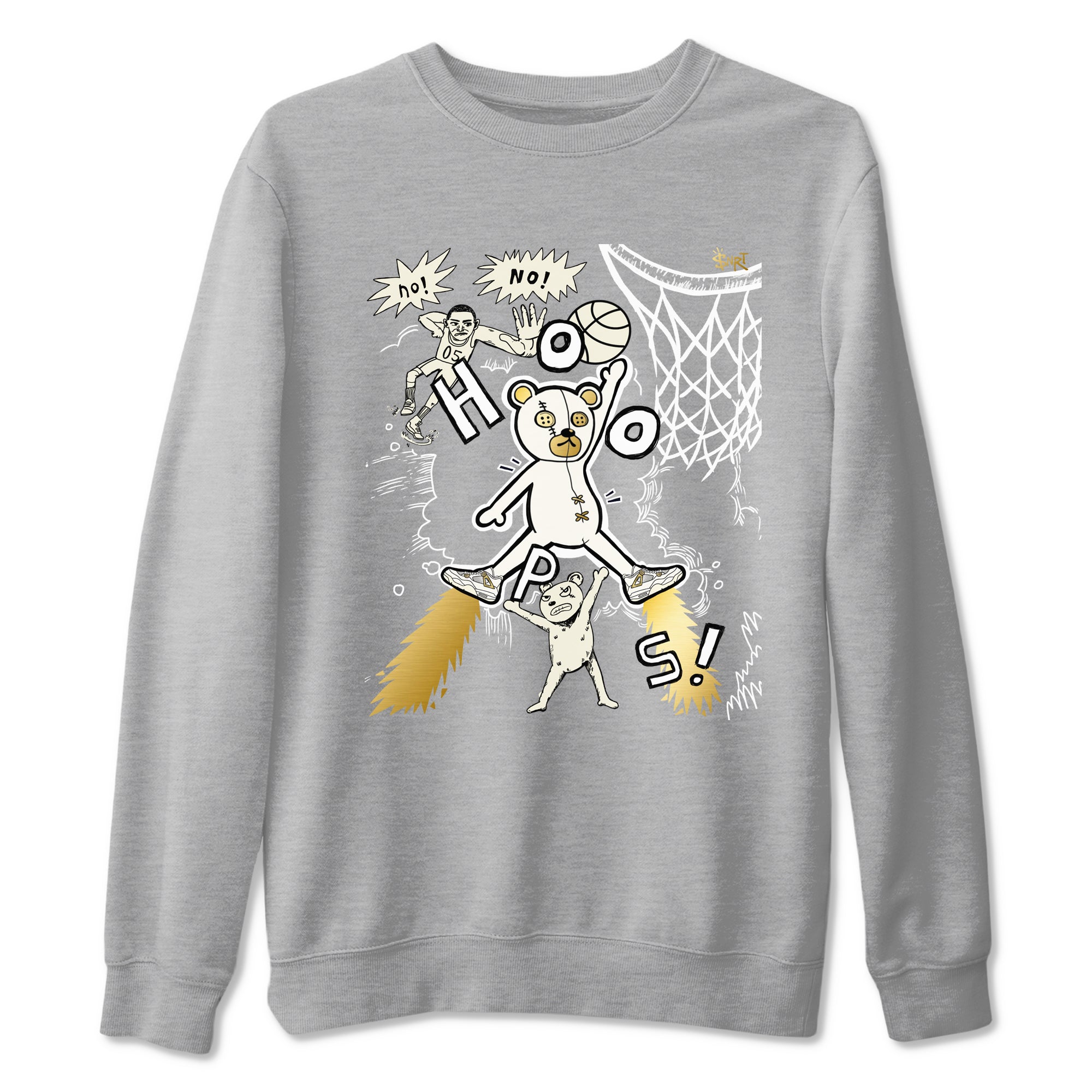 AJ4 Sail shirt to match jordans Stop The Bear sneaker tees Air Jordan 4 Sail Drip Gear Zone unisex cotton Heather Grey 2 crew neck shirt