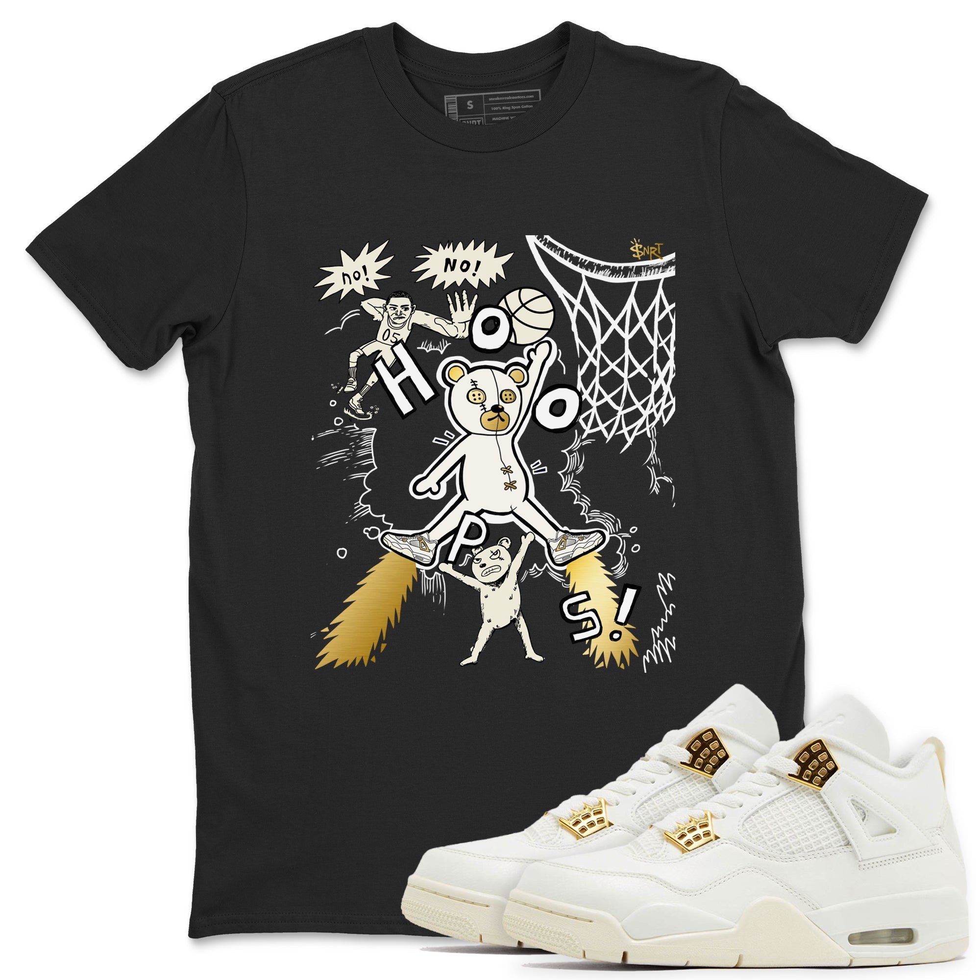 AJ4 Sail shirt to match jordans Stop The Bear sneaker tees Air Jordan 4 Sail Drip Gear Zone unisex cotton Black 1 crew neck shirt