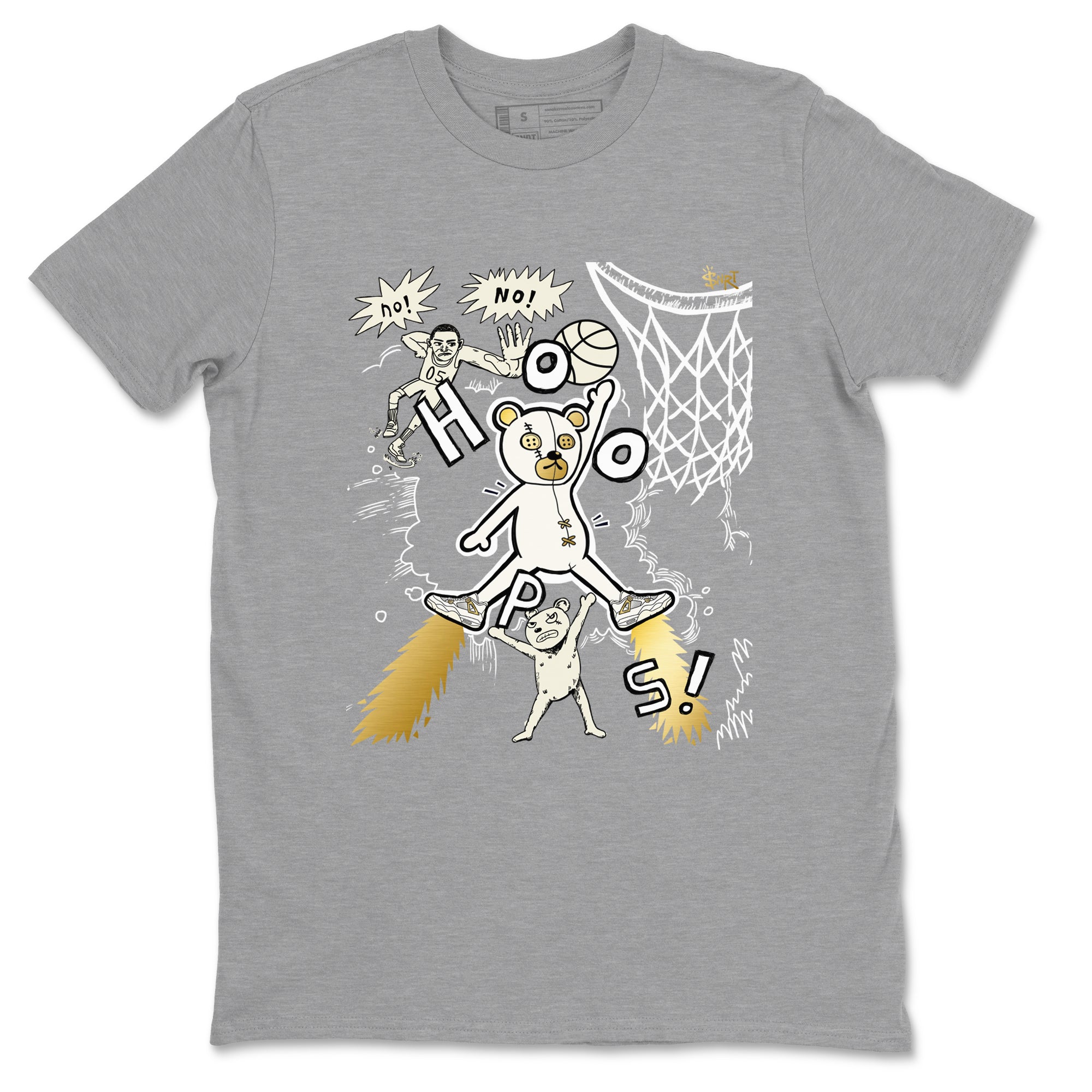 AJ4 Sail shirt to match jordans Stop The Bear sneaker tees Air Jordan 4 Sail Drip Gear Zone unisex cotton Heather Grey 2 crew neck shirt