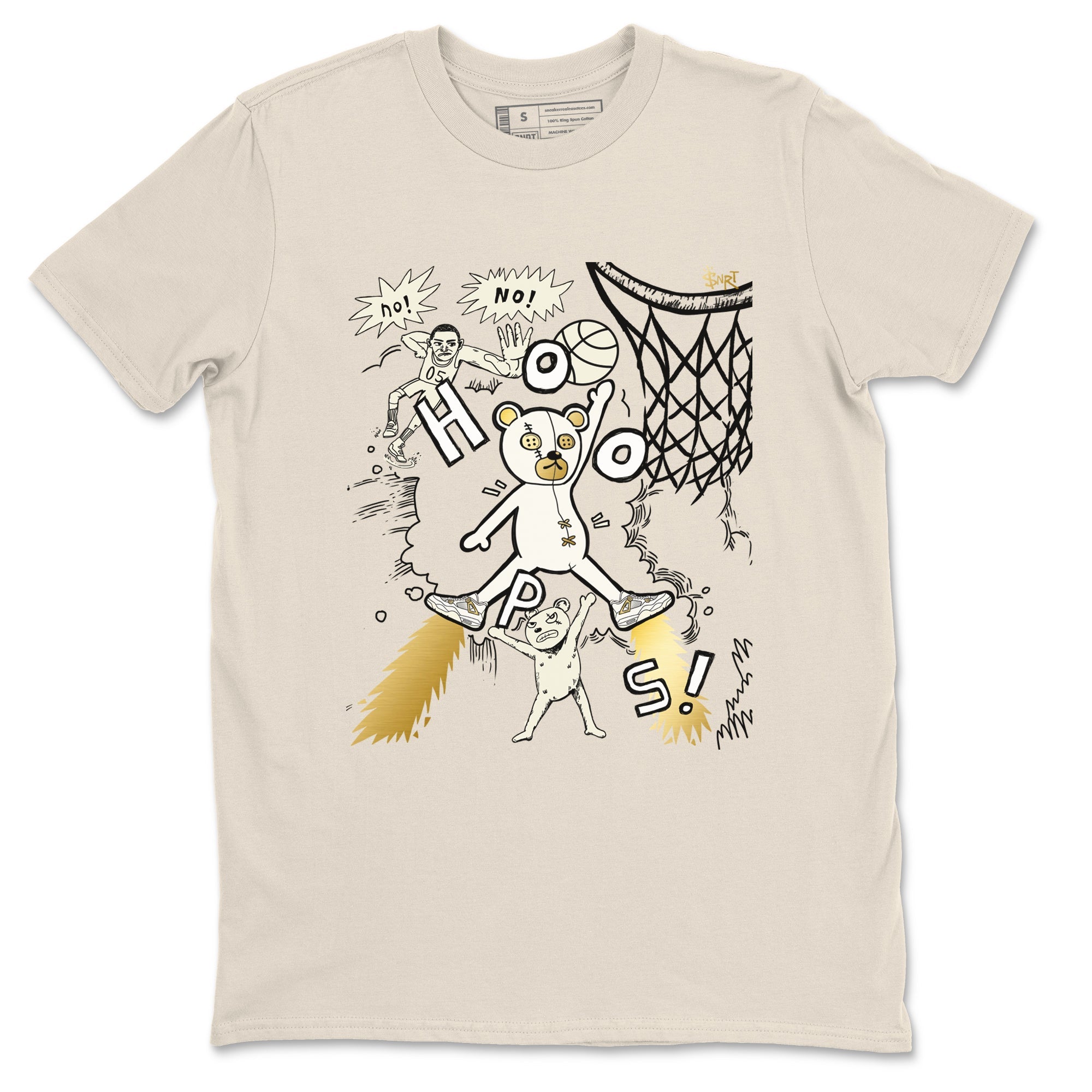 AJ4 Sail shirt to match jordans Stop The Bear sneaker tees Air Jordan 4 Sail Drip Gear Zone unisex cotton Natural 2 crew neck shirt