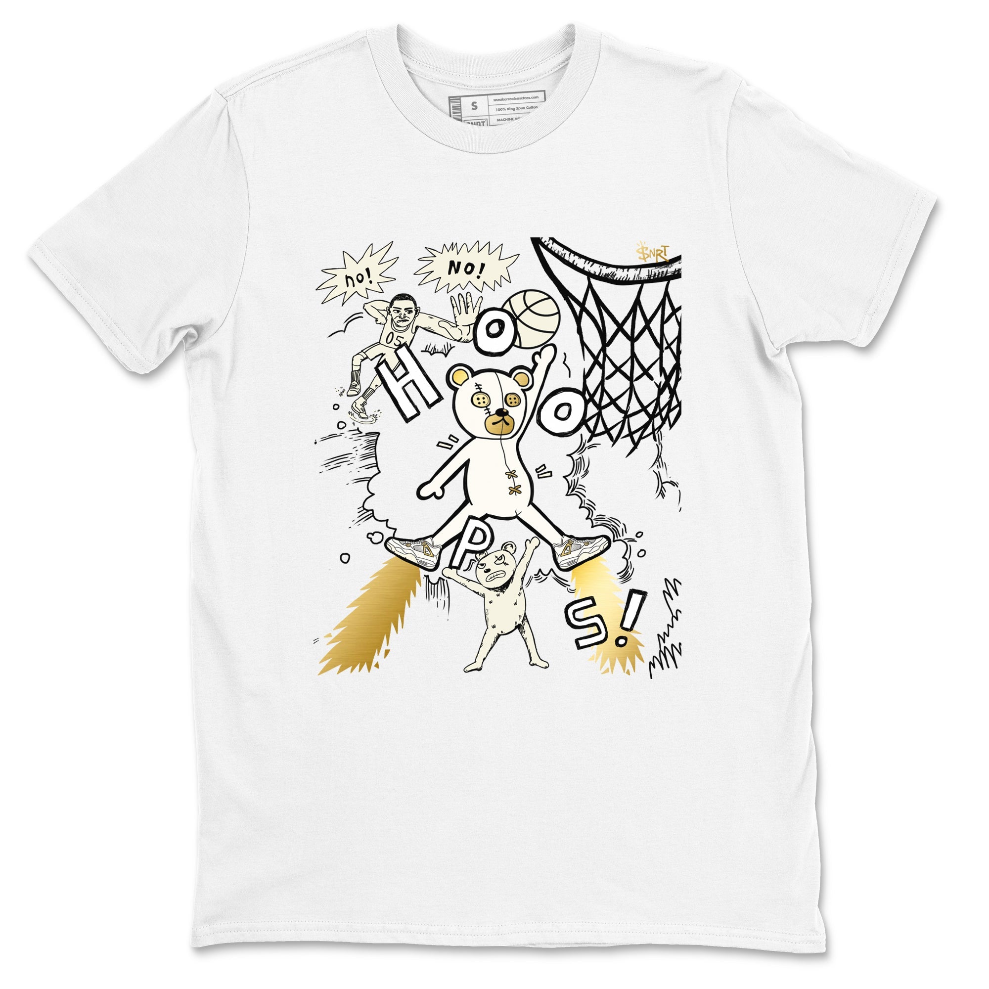 AJ4 Sail shirt to match jordans Stop The Bear sneaker tees Air Jordan 4 Sail Drip Gear Zone unisex cotton White 2 crew neck shirt