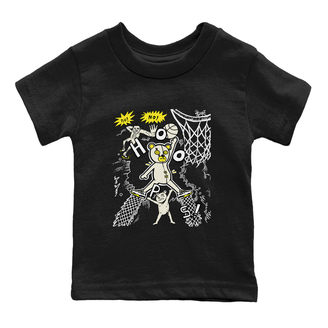 4s Vivid Sulfur shirt to match jordans Stop The Bear sneaker tees Air Jordan 4 Retro Vivid Sulfur Drip Gear Zone baby toddler Black 2 cotton Shirt