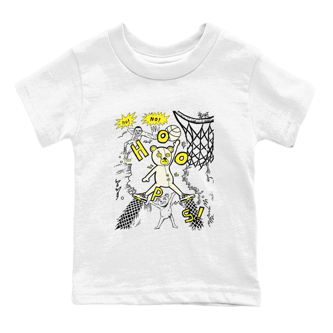 4s Vivid Sulfur shirt to match jordans Stop The Bear sneaker tees Air Jordan 4 Retro Vivid Sulfur Drip Gear Zone baby toddler White 2 cotton Shirt