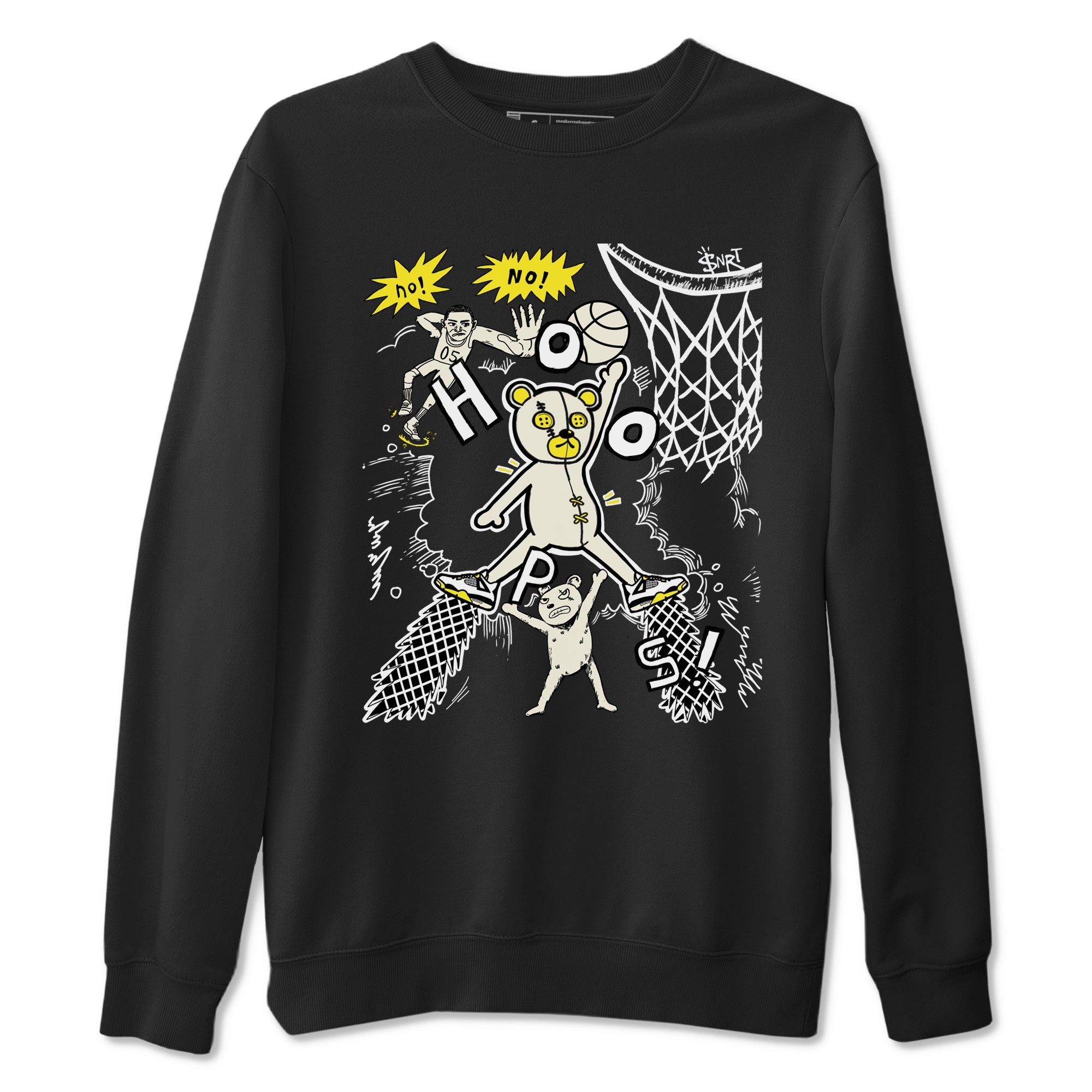 4s Vivid Sulfur shirt to match jordans Stop The Bear sneaker tees Air Jordan 4 Retro Vivid Sulfur Drip Gear Zone unisex cotton Black 2 crew neck shirt