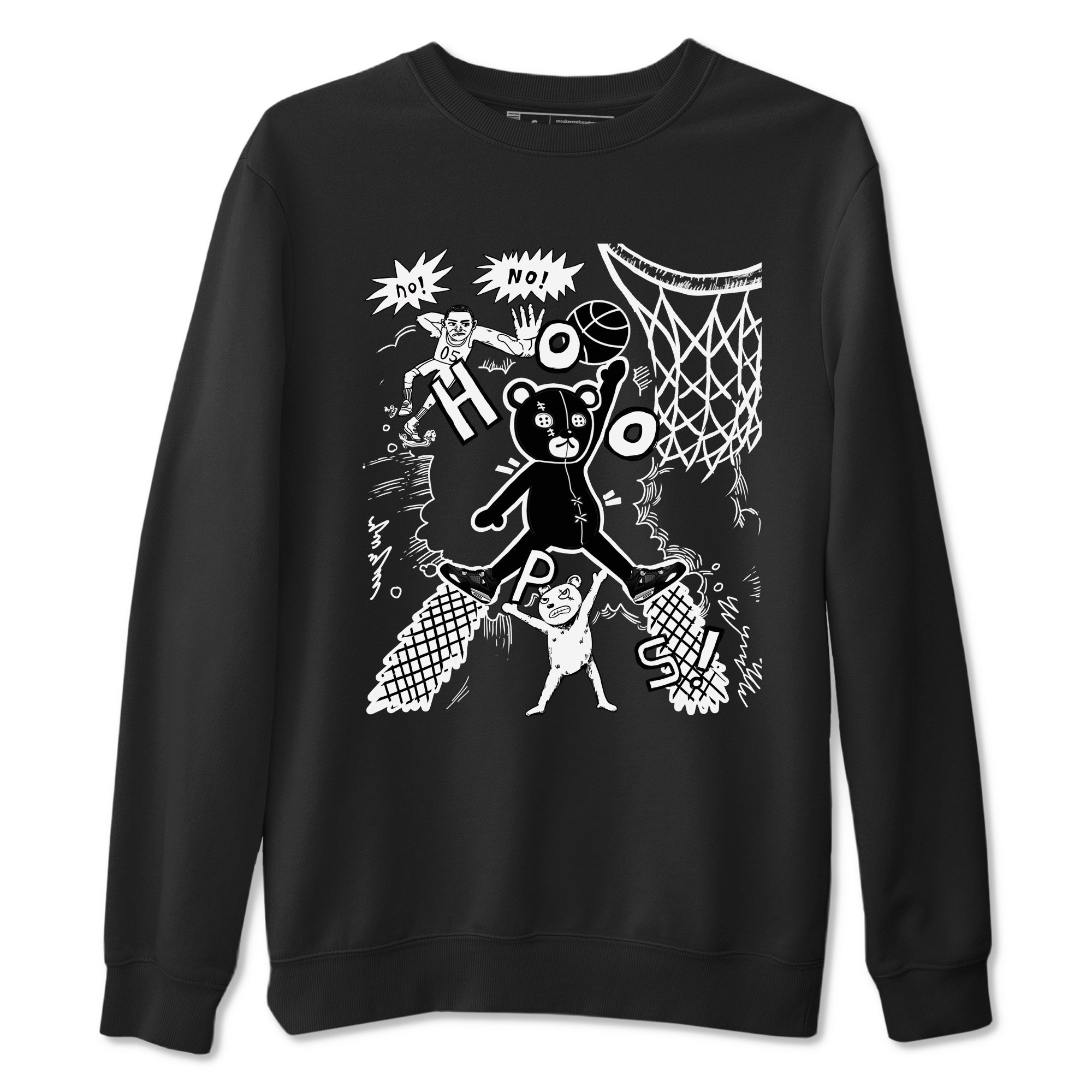 4s White Thunder shirt to match jordans Stop The Bear sneaker tees Air Jordan 4 White Thunder Drip Gear Zone unisex cotton Black 2 crew neck shirt