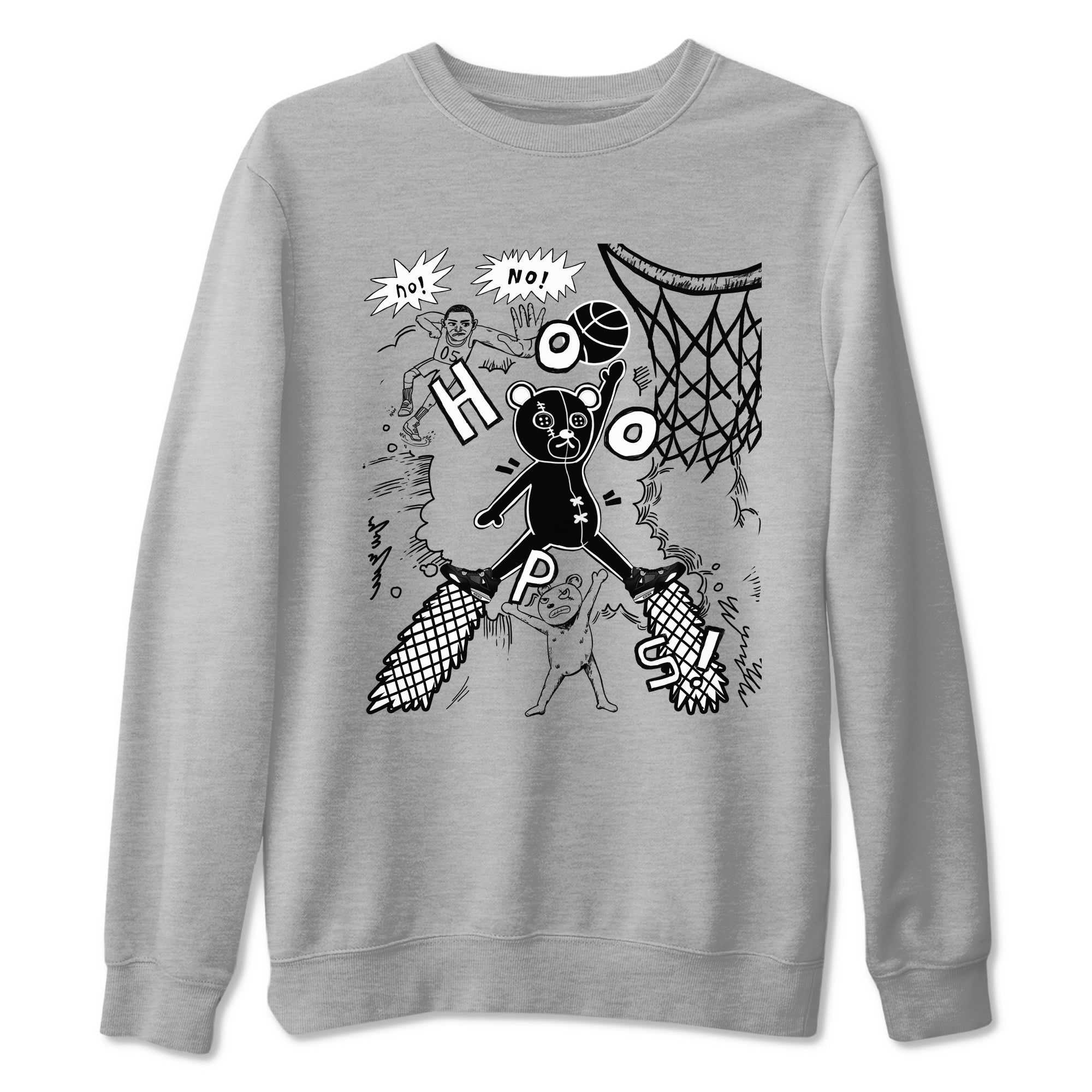 4s White Thunder shirt to match jordans Stop The Bear sneaker tees Air Jordan 4 White Thunder Drip Gear Zone unisex cotton Heather Grey 2 crew neck shirt