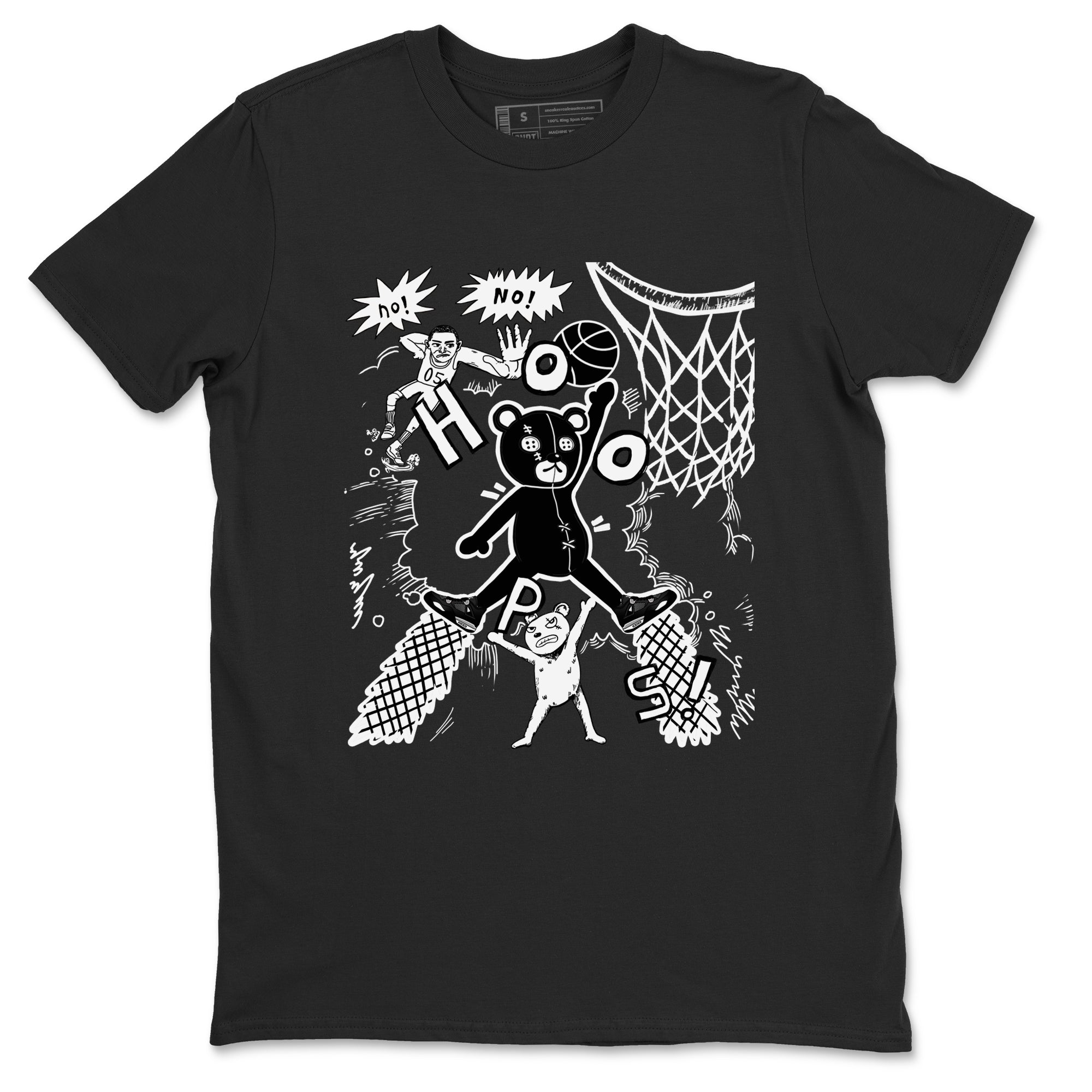 4s White Thunder shirt to match jordans Stop The Bear sneaker tees Air Jordan 4 White Thunder Drip Gear Zone unisex cotton Black 2 crew neck shirt