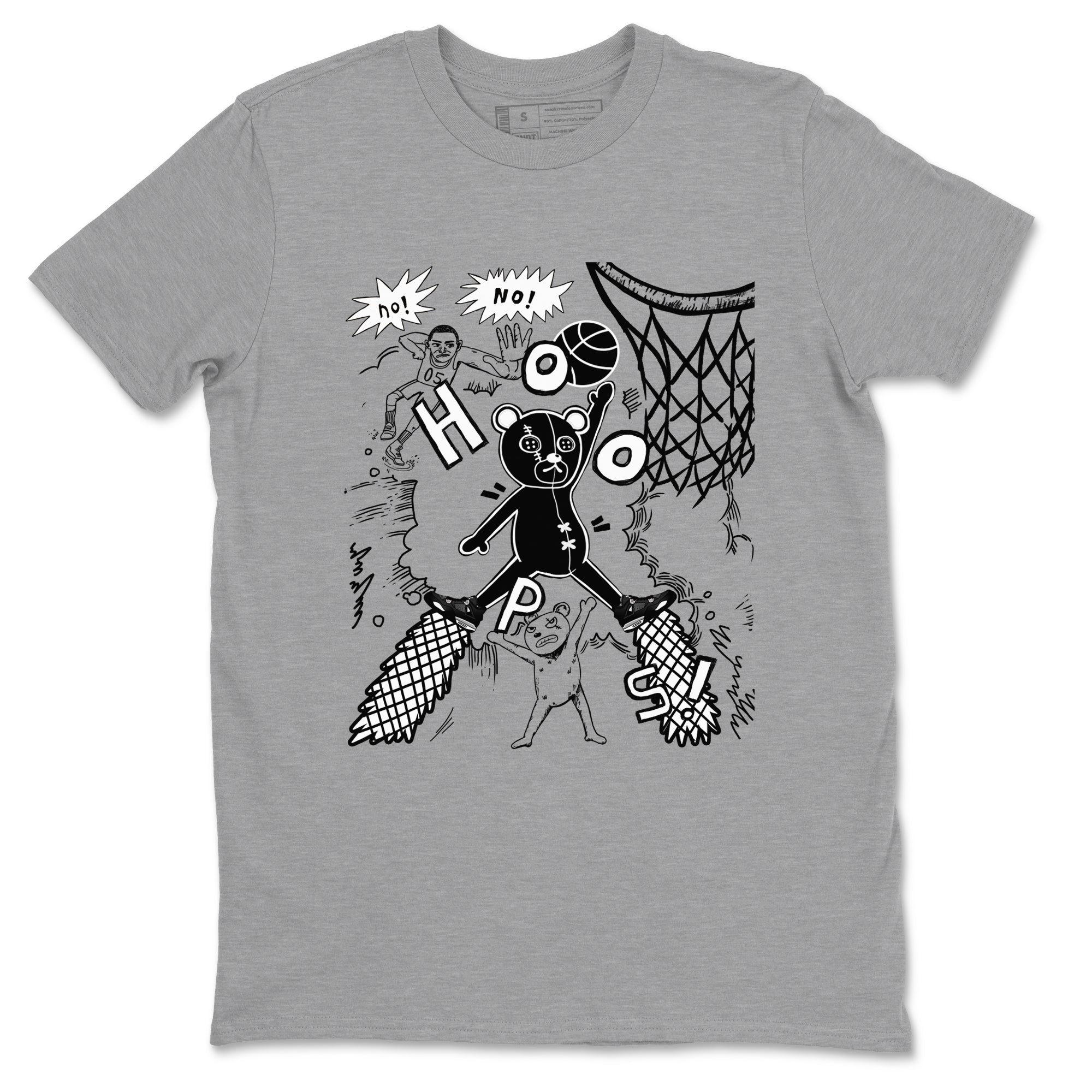 4s White Thunder shirt to match jordans Stop The Bear sneaker tees Air Jordan 4 White Thunder Drip Gear Zone unisex cotton Heather Grey 2 crew neck shirt