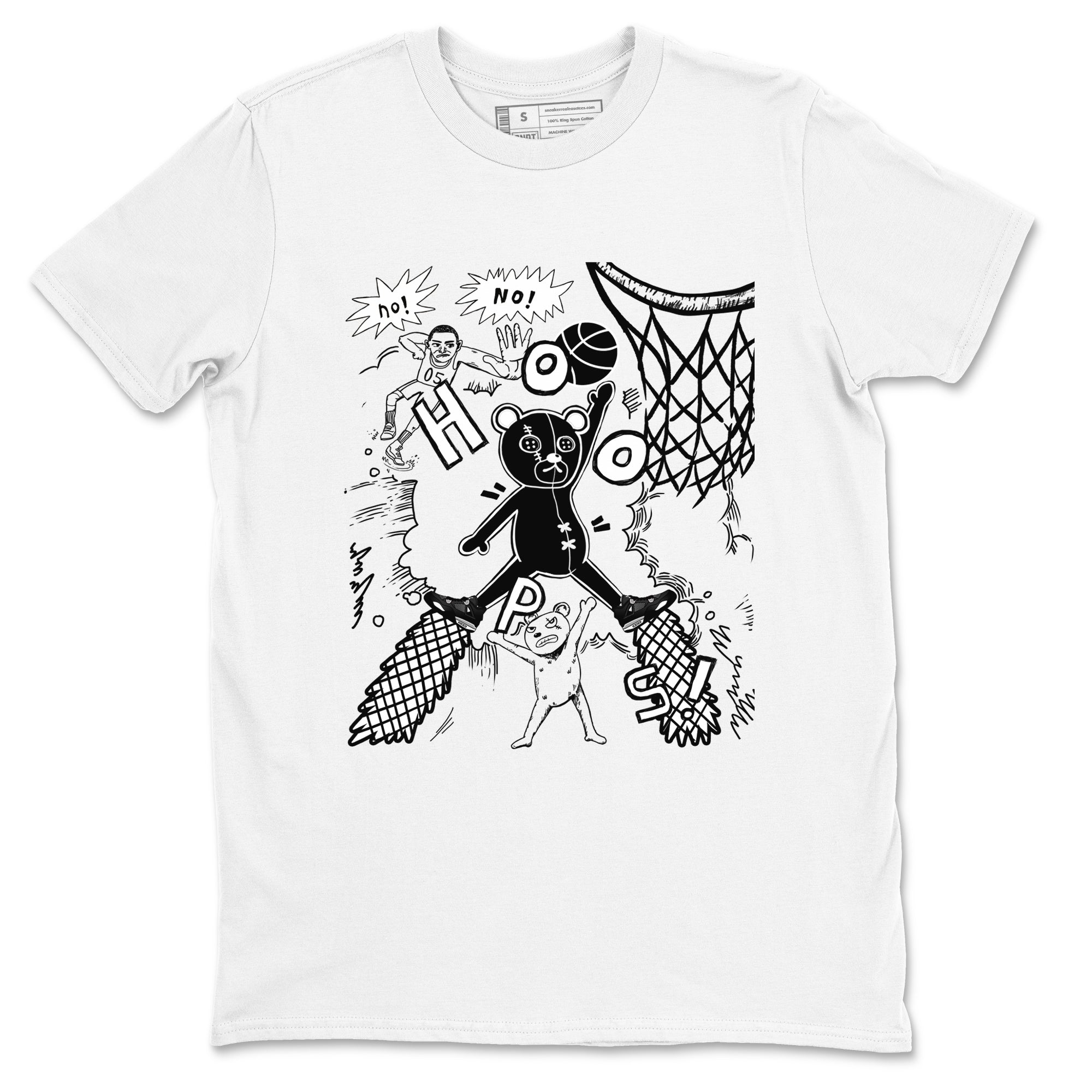 4s White Thunder shirt to match jordans Stop The Bear sneaker tees Air Jordan 4 White Thunder Drip Gear Zone unisex cotton White 2 crew neck shirt
