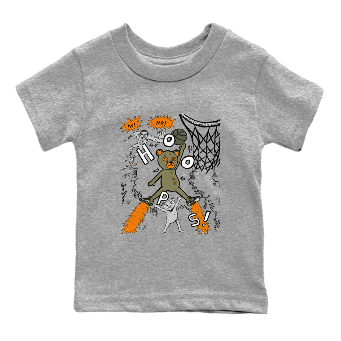 Air Jordan 5 Olive shirt to match jordans Stop The Bear sneaker tees 5s Olive Drip Gear Zone baby toddler Heather Grey 2 cotton Shirt