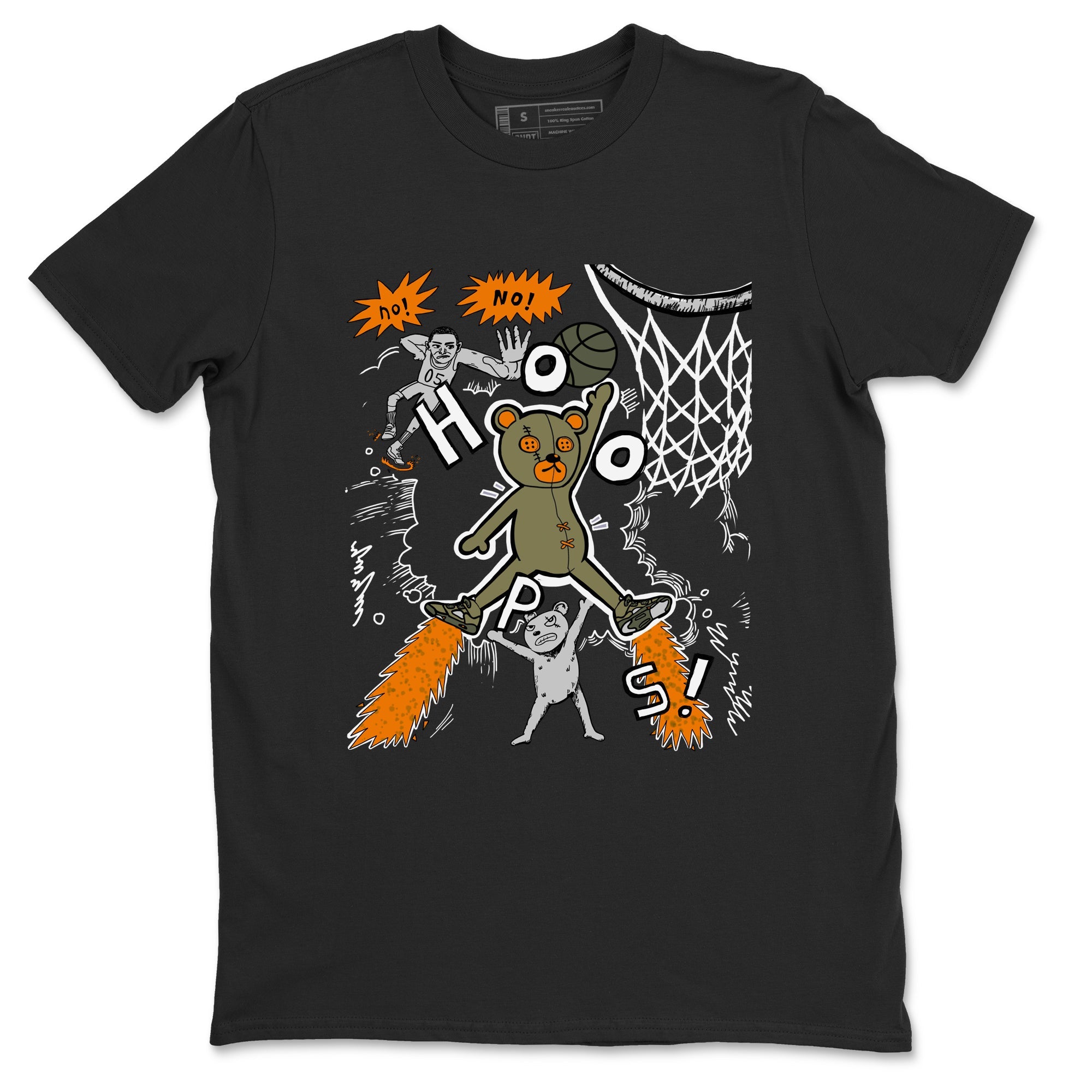 Air Jordan 5 Olive shirt to match jordans Stop The Bear sneaker tees 5s Olive Drip Gear Zone unisex cotton Black 2 crew neck shirt
