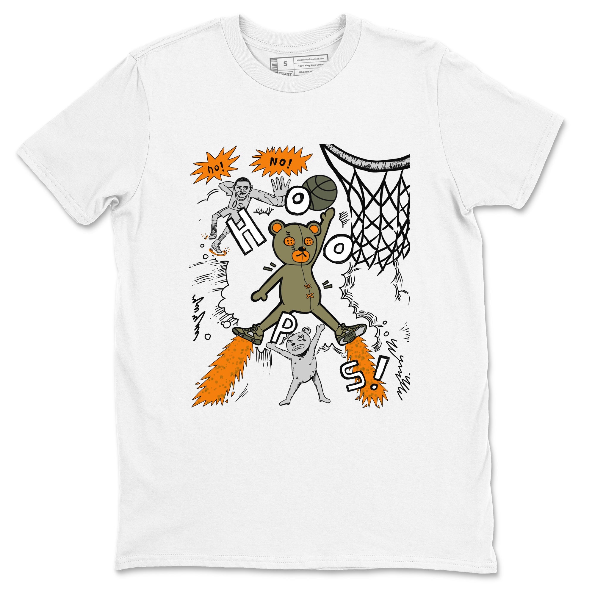 Air Jordan 5 Olive shirt to match jordans Stop The Bear sneaker tees 5s Olive Drip Gear Zone unisex cotton White 2 crew neck shirt