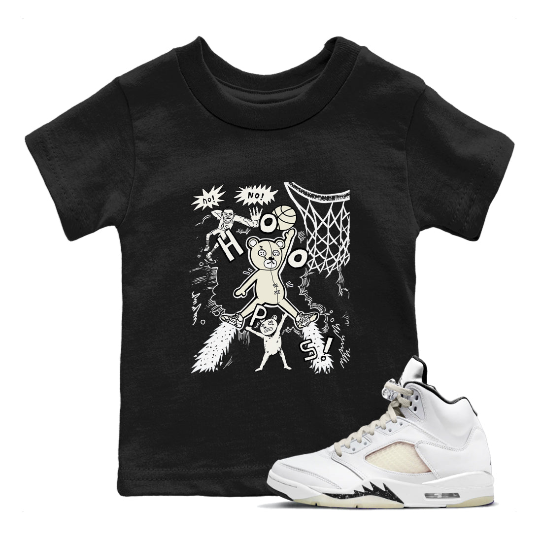 5s Sail shirt to match jordans Stop The Bear sneaker tees Air Jordan 5 Sail Drip Gear Zone baby toddler Black 1 cotton Shirt