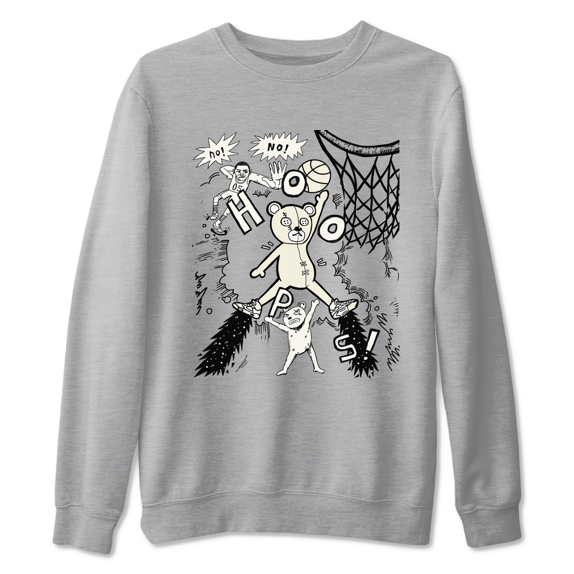 5s Sail shirt to match jordans Stop The Bear sneaker tees Air Jordan 5 Sail Drip Gear Zone unisex cotton Heather Grey 2 crew neck shirt