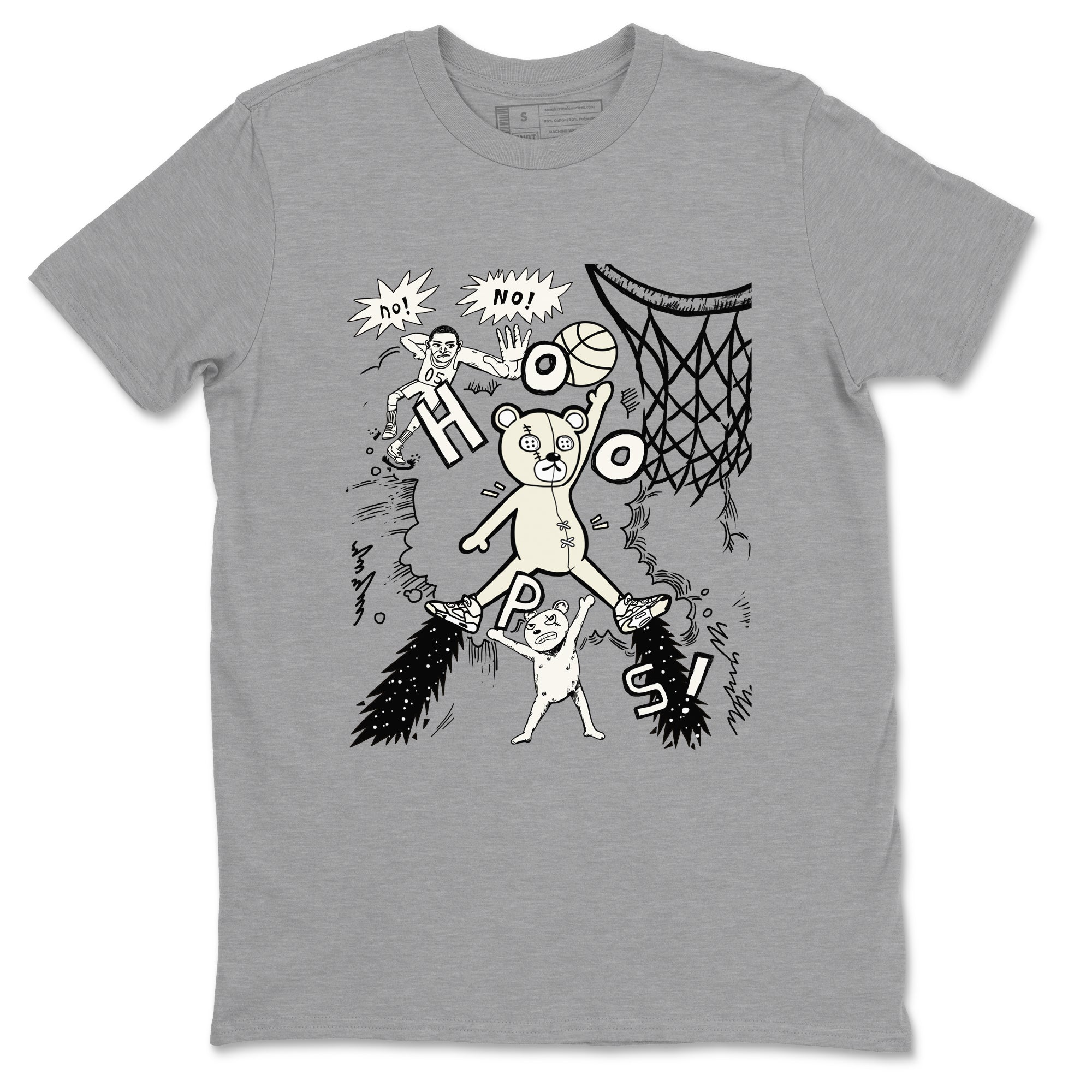 5s Sail shirt to match jordans Stop The Bear sneaker tees Air Jordan 5 Sail Drip Gear Zone unisex cotton Heather Grey 2 crew neck shirt