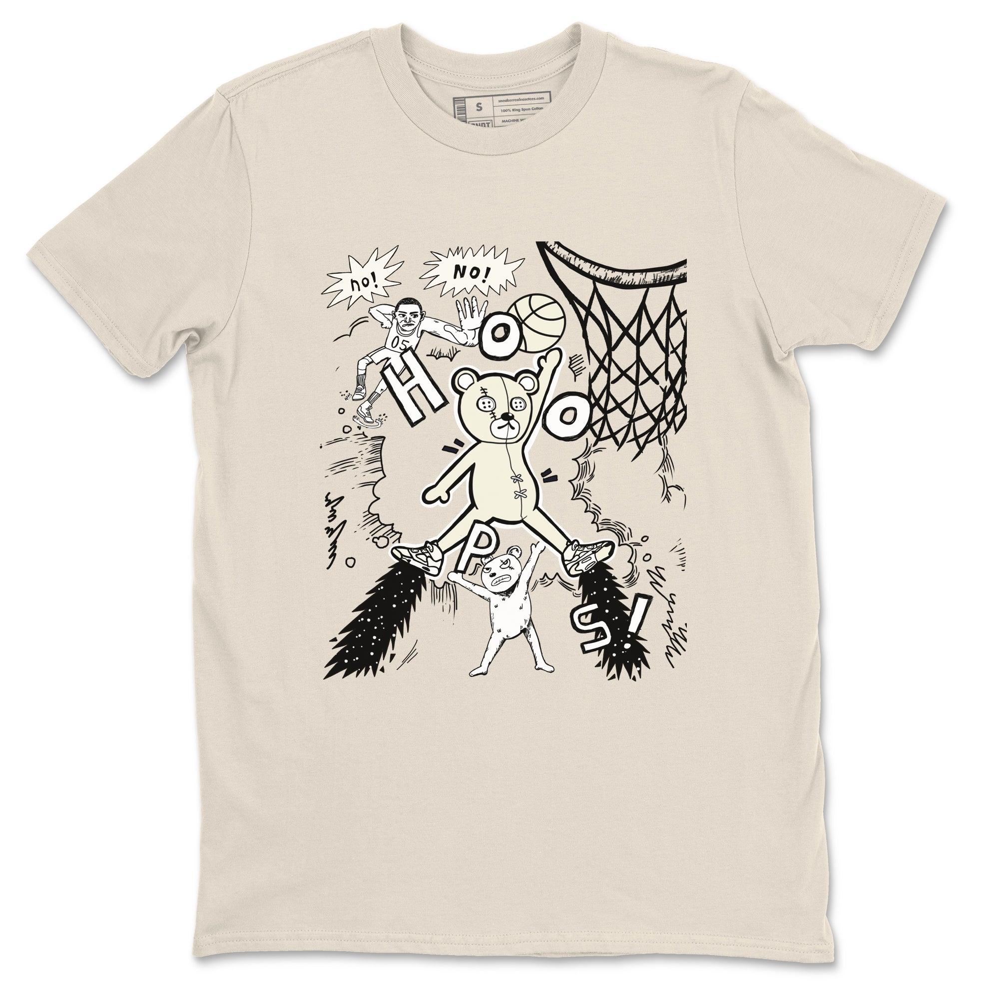 5s Sail shirt to match jordans Stop The Bear sneaker tees Air Jordan 5 Sail Drip Gear Zone unisex cotton Natural 2 crew neck shirt