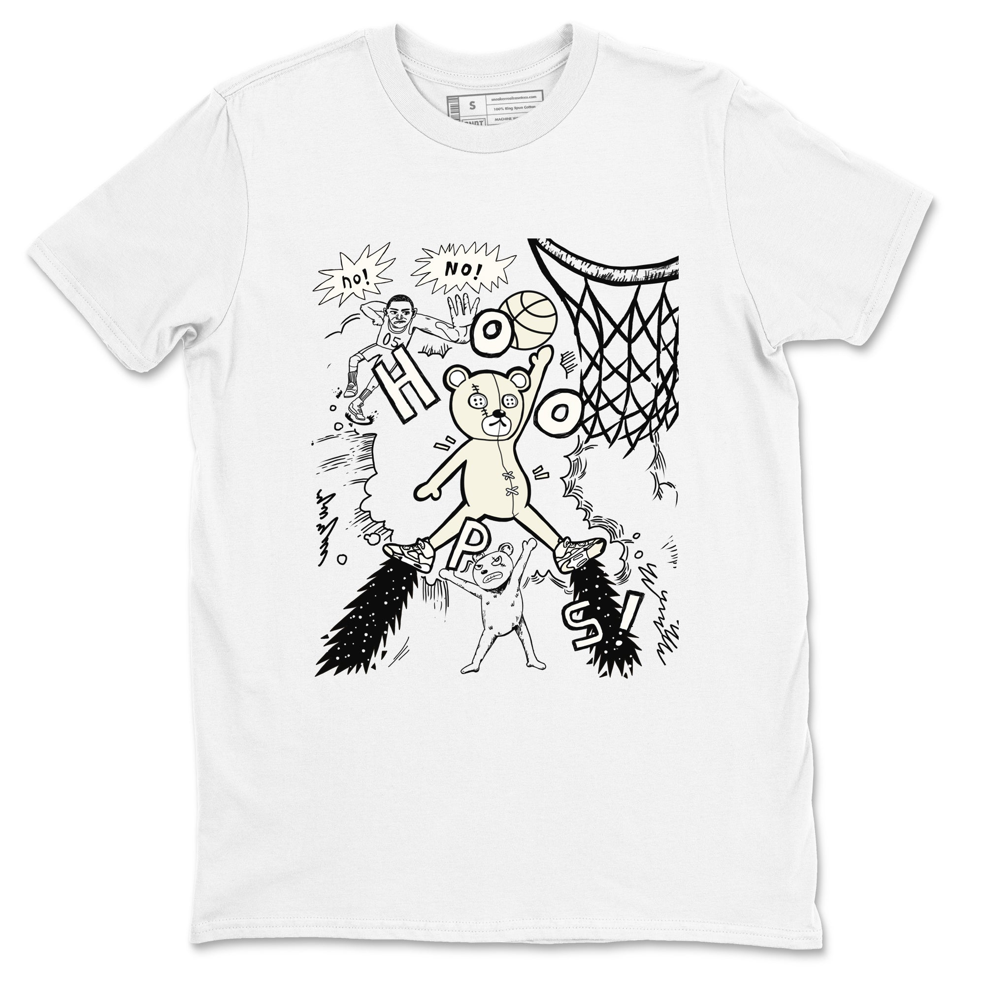 5s Sail shirt to match jordans Stop The Bear sneaker tees Air Jordan 5 Sail Drip Gear Zone unisex cotton White 2 crew neck shirt