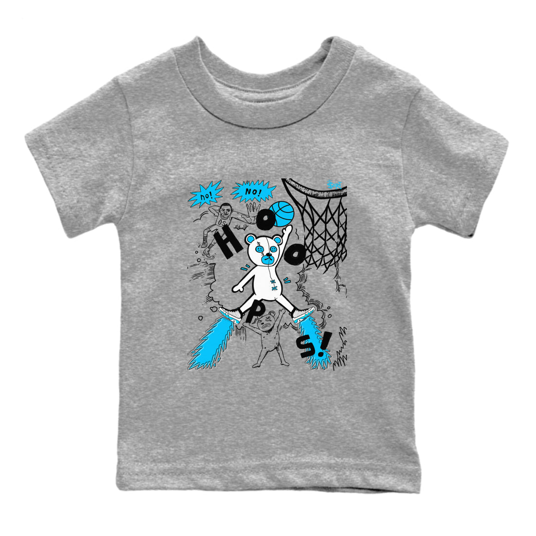 9s Powder Blue shirt to match jordans Stop The Bear sneaker tees Air Jordan 9 Powder Blue Drip Gear Zone baby toddler Heather Grey 2 cotton Shirt