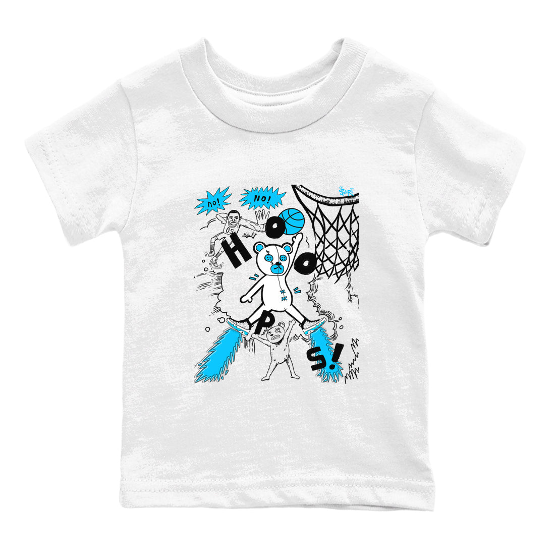 9s Powder Blue shirt to match jordans Stop The Bear sneaker tees Air Jordan 9 Powder Blue Drip Gear Zone baby toddler White 2 cotton Shirt