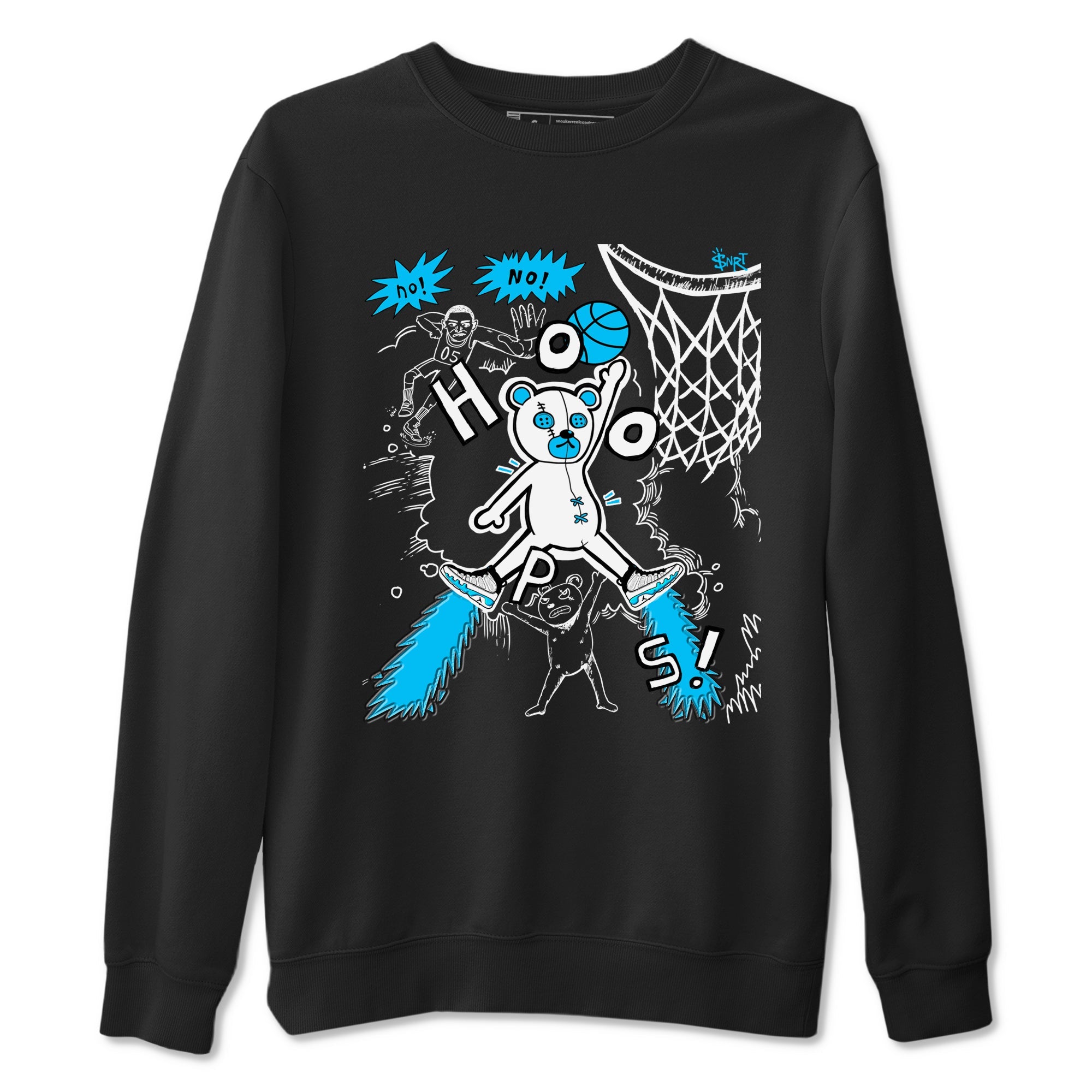 9s Powder Blue shirt to match jordans Stop The Bear sneaker tees Air Jordan 9 Powder Blue Drip Gear Zone unisex cotton Black 2 crew neck shirt