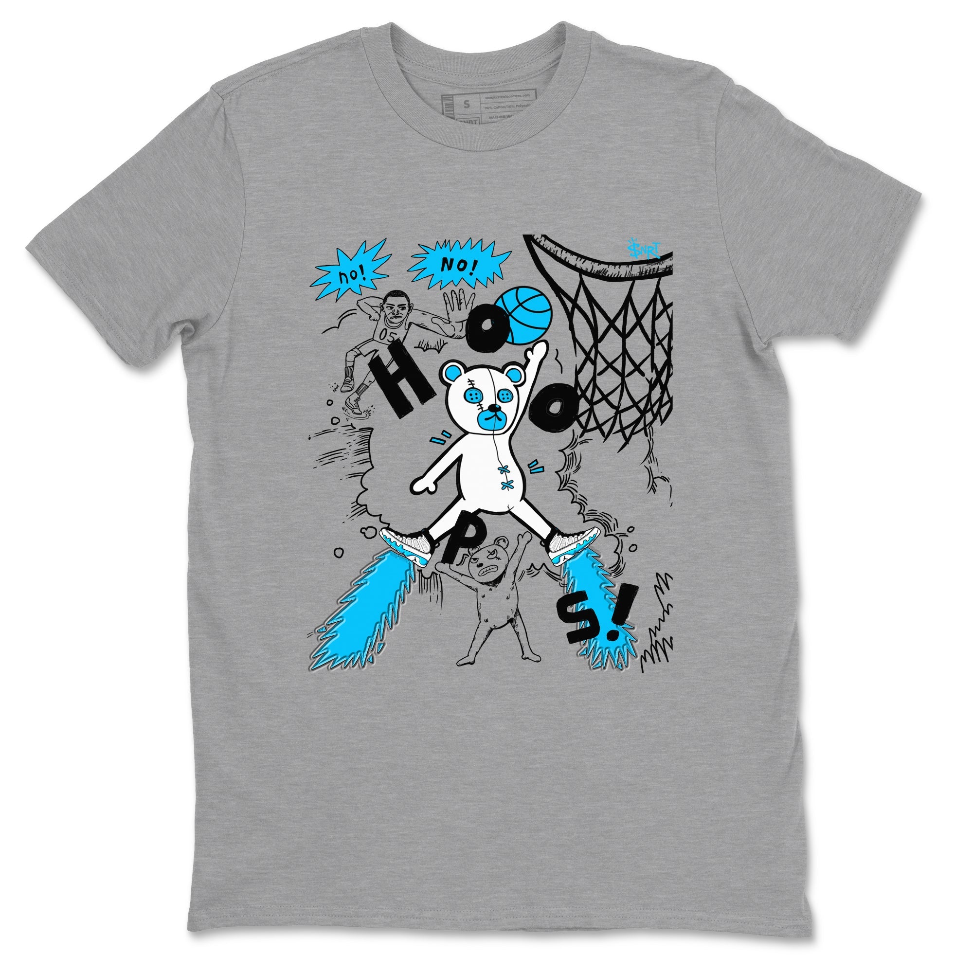 9s Powder Blue shirt to match jordans Stop The Bear sneaker tees Air Jordan 9 Powder Blue Drip Gear Zone unisex cotton Heather Grey 2 crew neck shirt