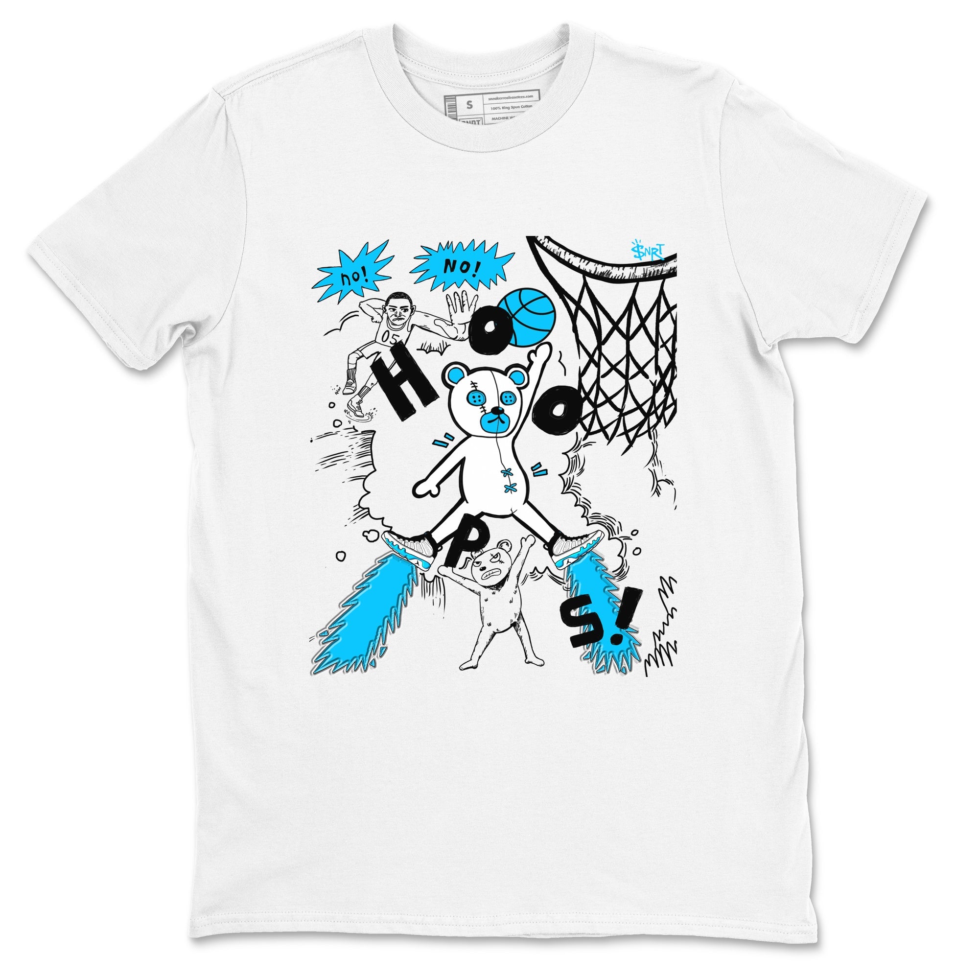 9s Powder Blue shirt to match jordans Stop The Bear sneaker tees Air Jordan 9 Powder Blue Drip Gear Zone unisex cotton White 2 crew neck shirt