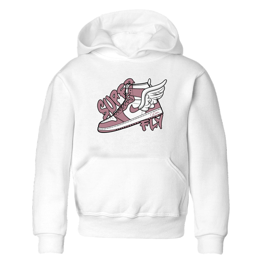Air Jordan 1 Mauve shirt to match jordans Super Fly crew neck streetwear t-shirt AJ1Mauve Drip Gear Zone Baby Toddler White 2 Sneaker Matching Tee