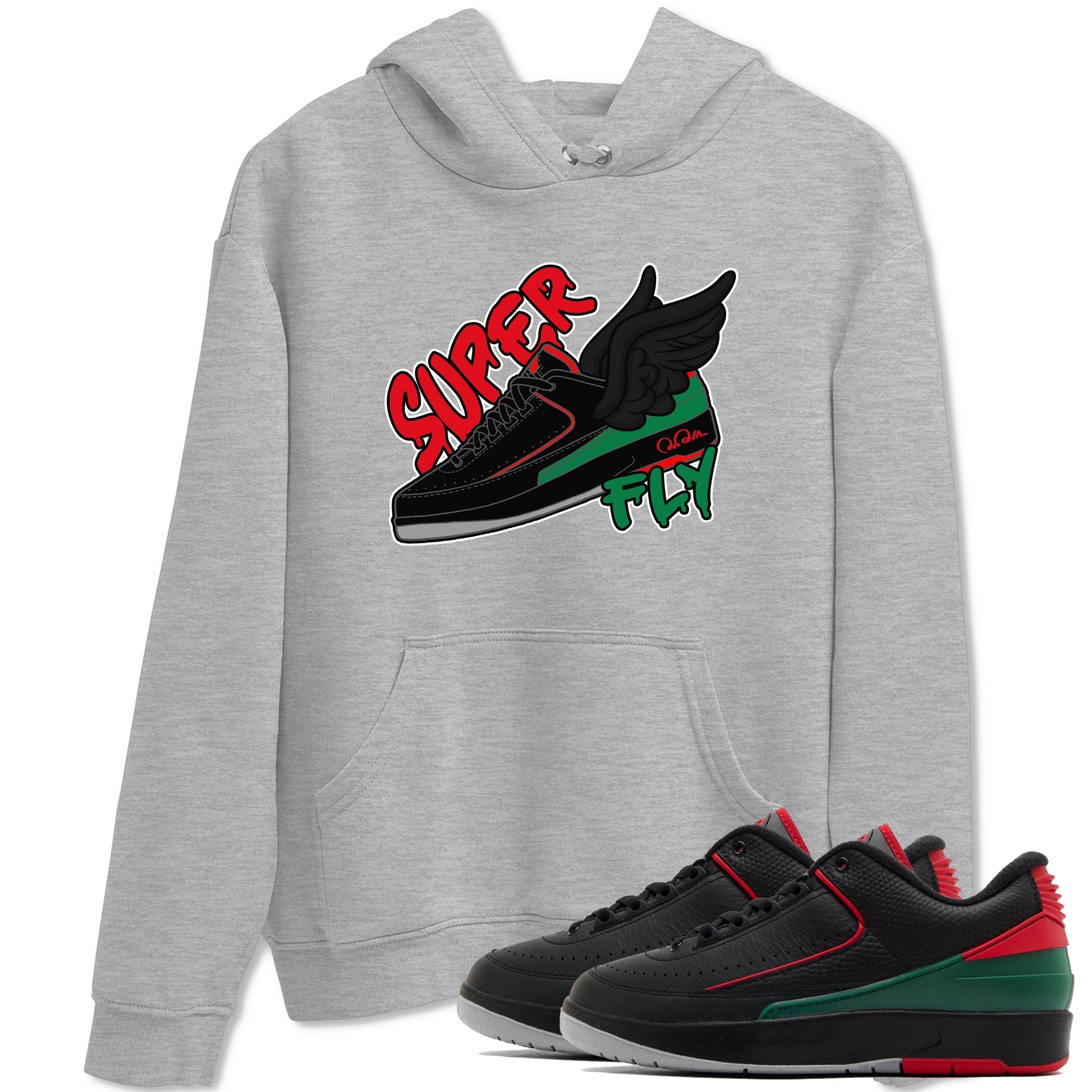 Jordan 2 Low Christmas X-mas Holiday special gift shirt to match jordans Super Fly sneaker tees Air Jordan 2 Christmas Drip Gear Zone Unisex Heather Grey 1 T-Shirt