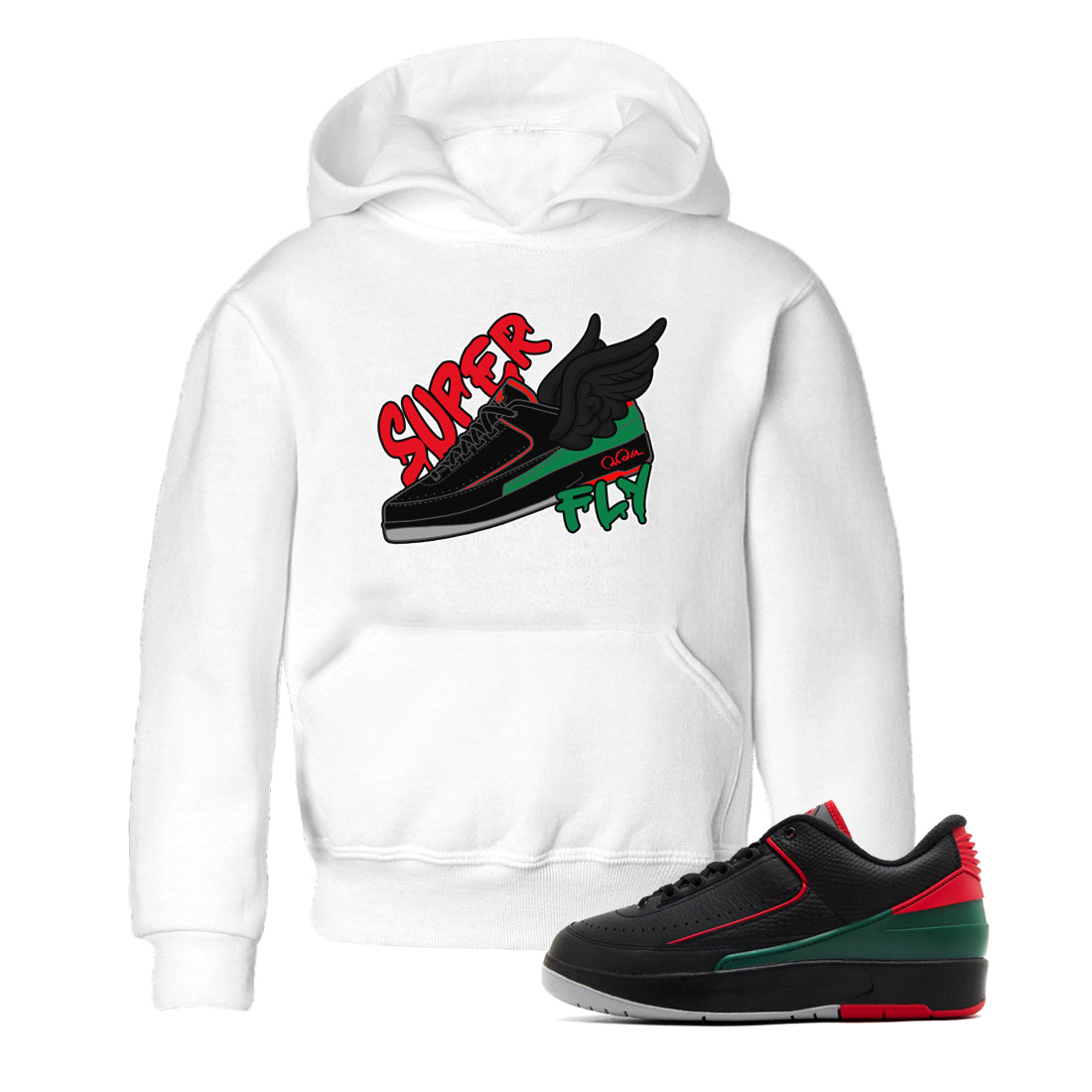 Jordan 2 Low Christmas X-mas Holiday special gift shirt to match jordans Super Fly sneaker tees Air Jordan 2 Christmas Drip Gear Zone Baby Toddler White 1 T-Shirt
