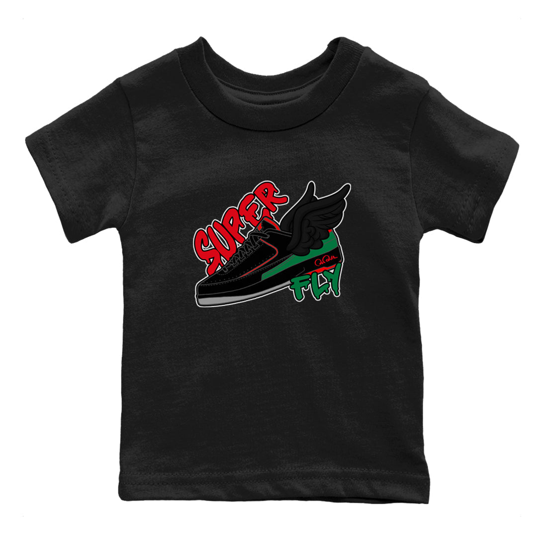 Jordan 2 Low Christmas X-mas Holiday special gift shirt to match jordans Super Fly sneaker tees Air Jordan 2 Christmas Drip Gear Zone Baby Toddler Black 2 T-Shirt