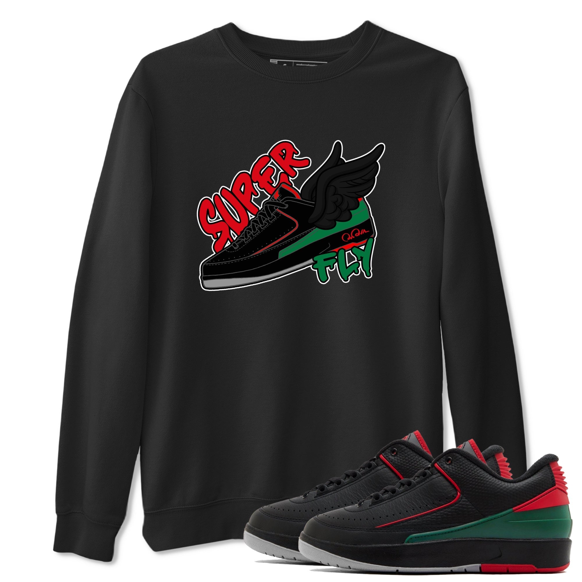 Jordan 2 Low Christmas X-mas Holiday special gift shirt to match jordans Super Fly sneaker tees Air Jordan 2 Christmas Drip Gear Zone Unisex Black 1 T-Shirt