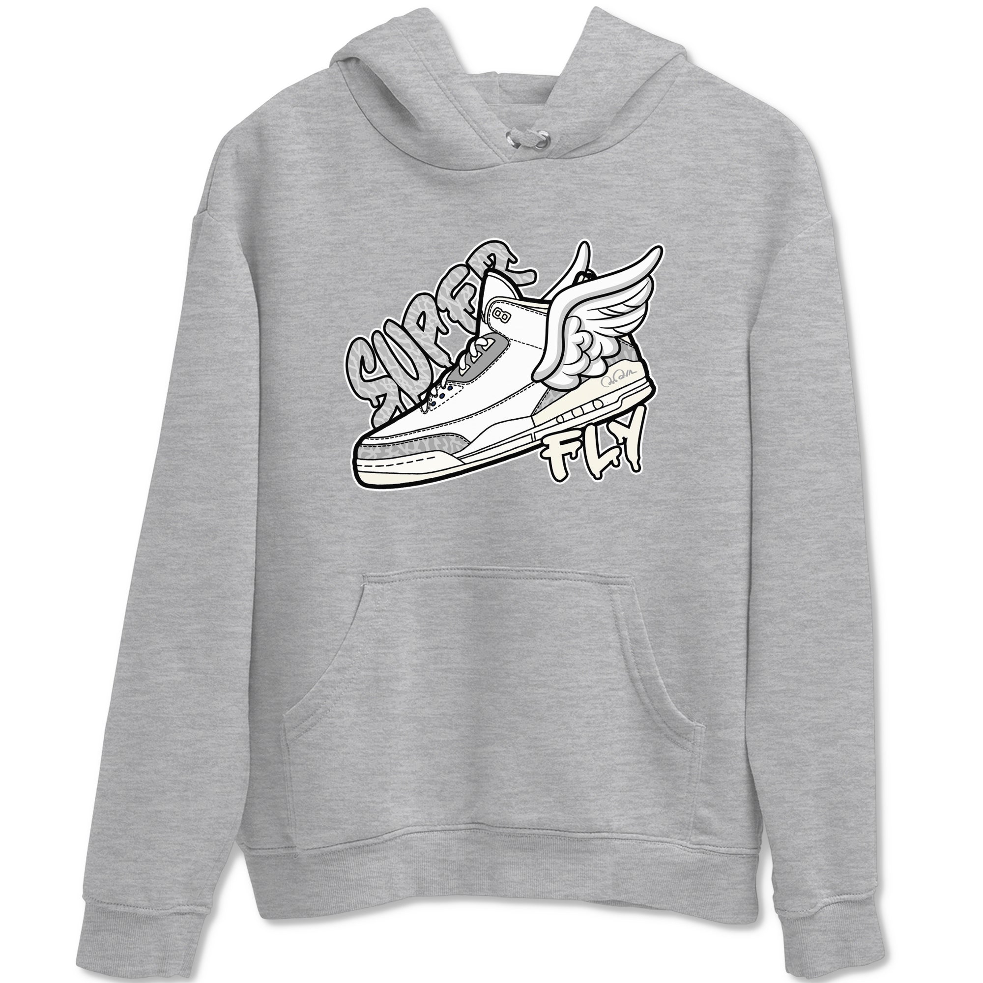 3s Ivory shirt to match jordans Super Fly sneaker tees Air Jordan 3 Ivory Drip Gear Zone unisex cotton Heather Grey 2 crew neck shirt