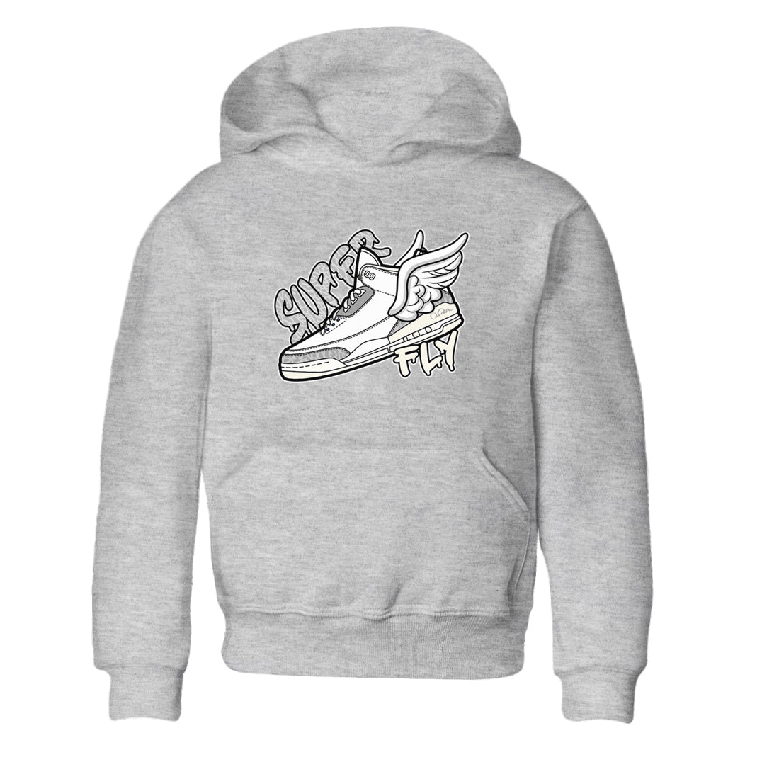 3s Ivory shirt to match jordans Super Fly sneaker tees Air Jordan 3 Ivory Drip Gear Zone baby toddler Heather Grey 2 cotton Shirt