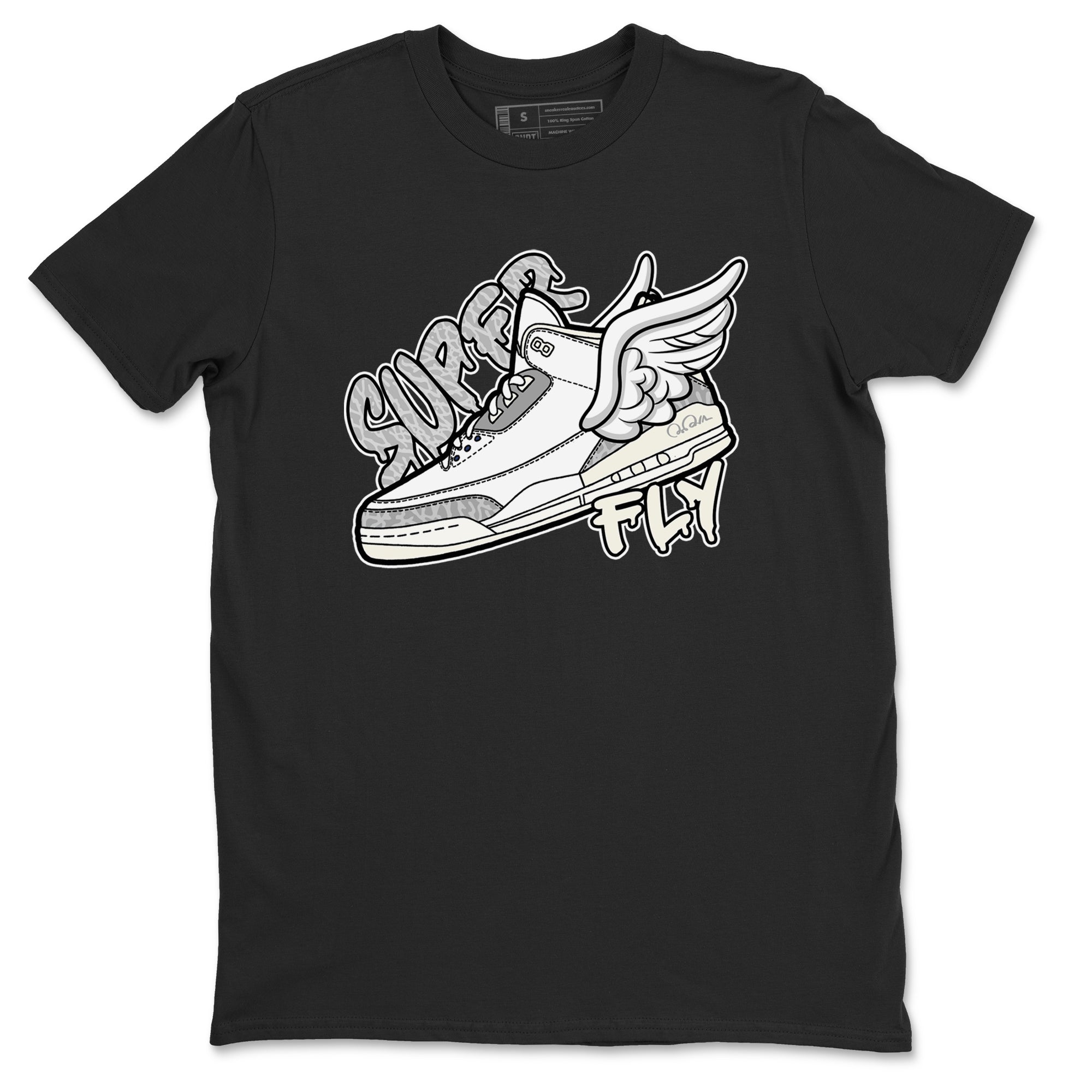 3s Ivory shirt to match jordans Super Fly sneaker tees Air Jordan 3 Ivory Drip Gear Zone unisex cotton Black 2 crew neck shirt