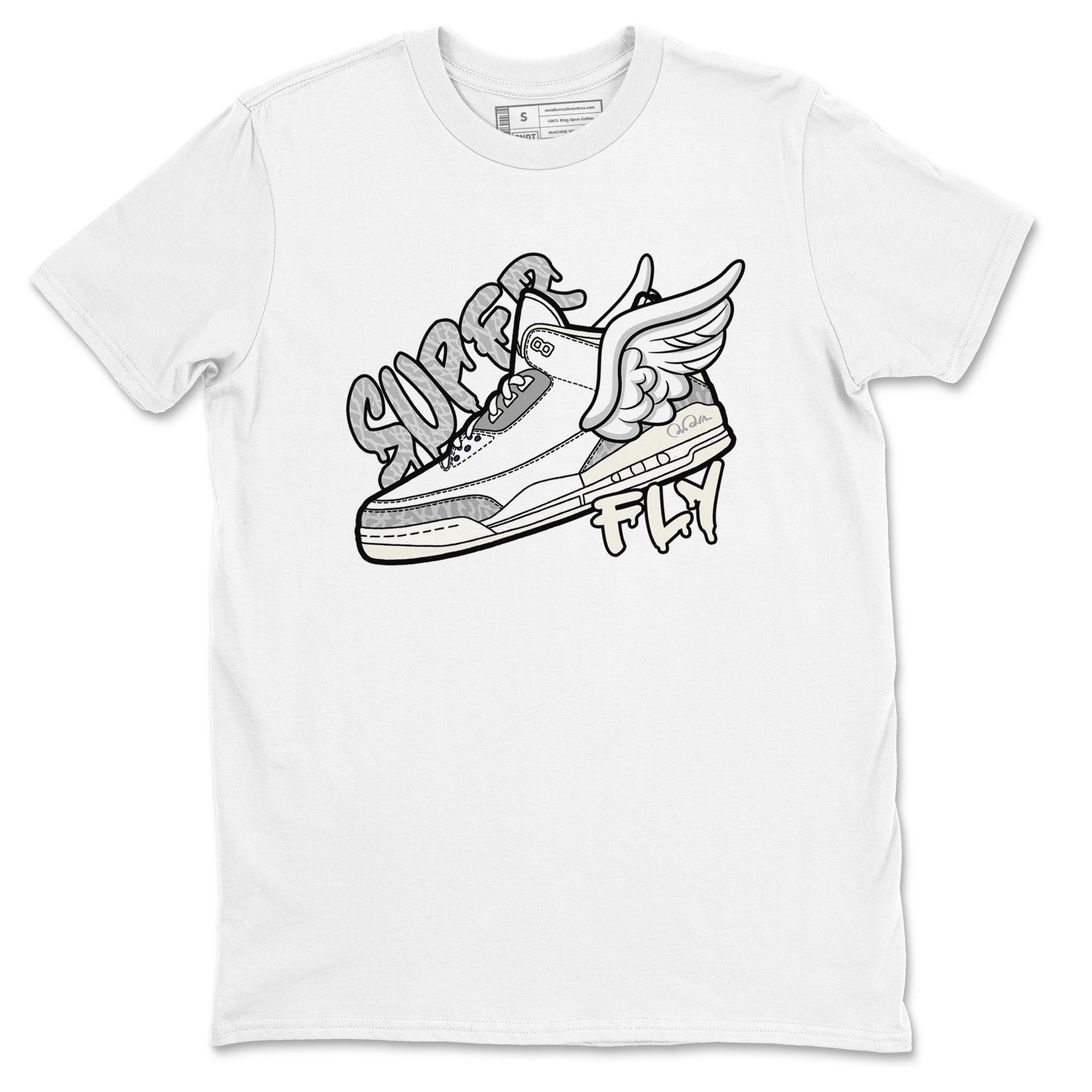3s Ivory shirt to match jordans Super Fly sneaker tees Air Jordan 3 Ivory Drip Gear Zone unisex cotton White 2 crew neck shirt