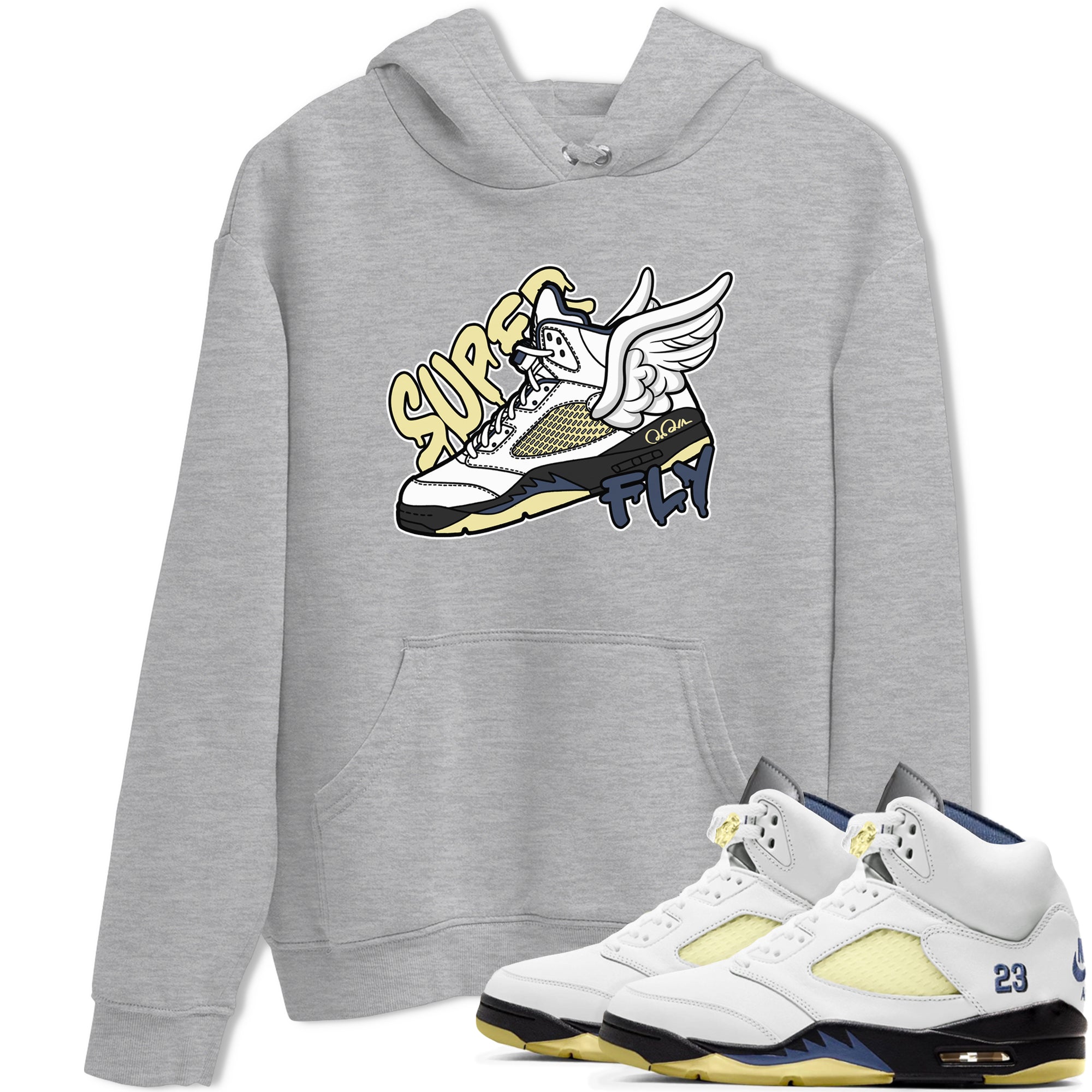 Air Jordan 5 A Ma Maniere x Photon Dust shirt to match jordans Super Fly sneaker tees Jordan 5 A Ma Maniere "Dawn" Drip Gear Zone Unisex Heather Grey 1 T-Shirt