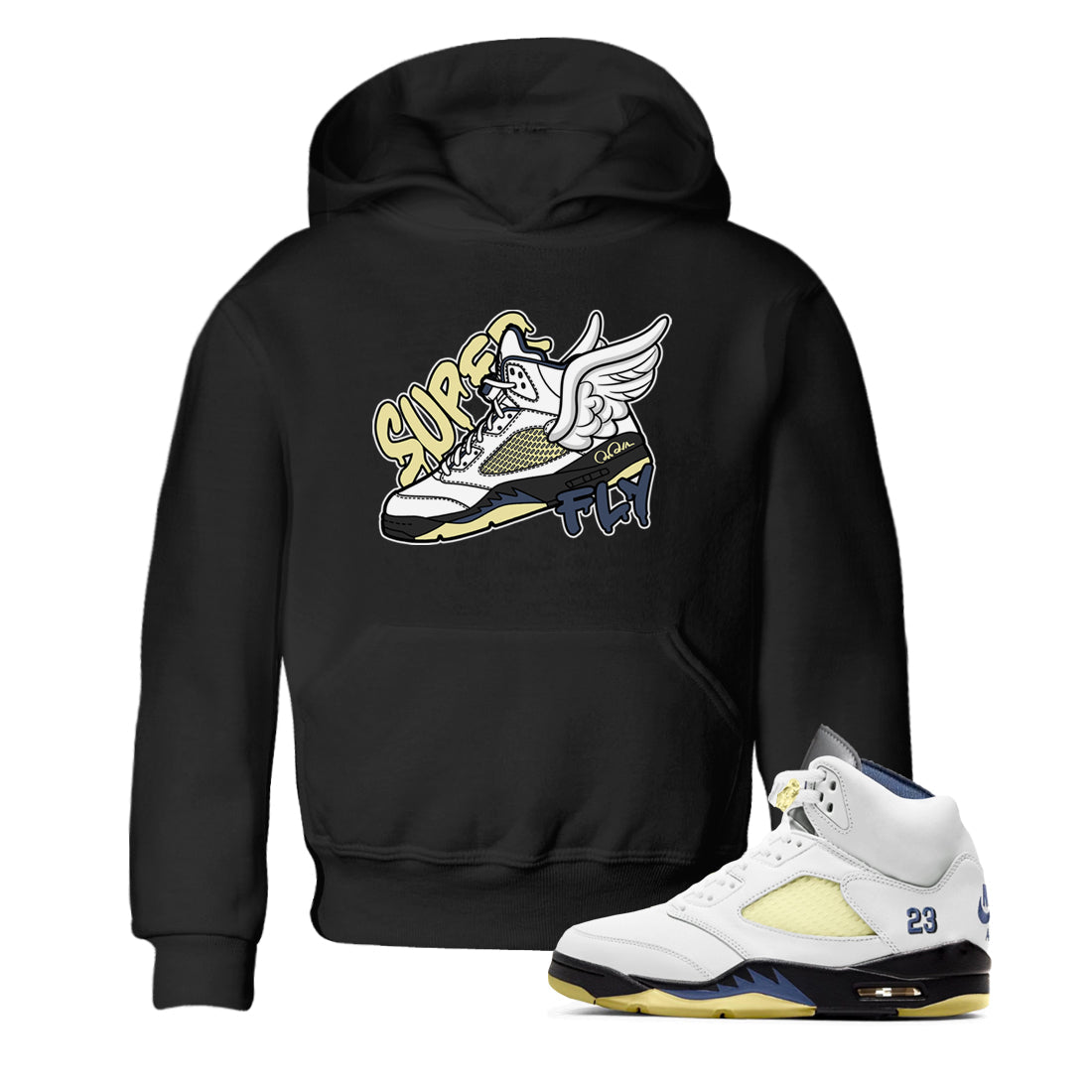 Air Jordan 5 A Ma Maniere x Photon Dust shirt to match jordans Super Fly sneaker tees Jordan 5 A Ma Maniere "Dawn" Drip Gear Zone Baby Toddler Black 1 T-Shirt
