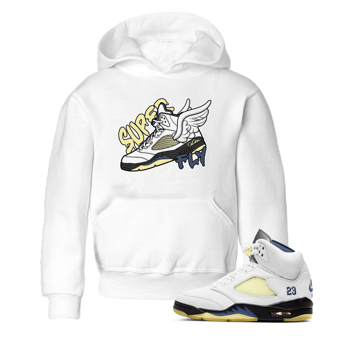 Air Jordan 5 A Ma Maniere x Photon Dust shirt to match jordans Super Fly sneaker tees Jordan 5 A Ma Maniere "Dawn" Drip Gear Zone Baby Toddler White 1 T-Shirt