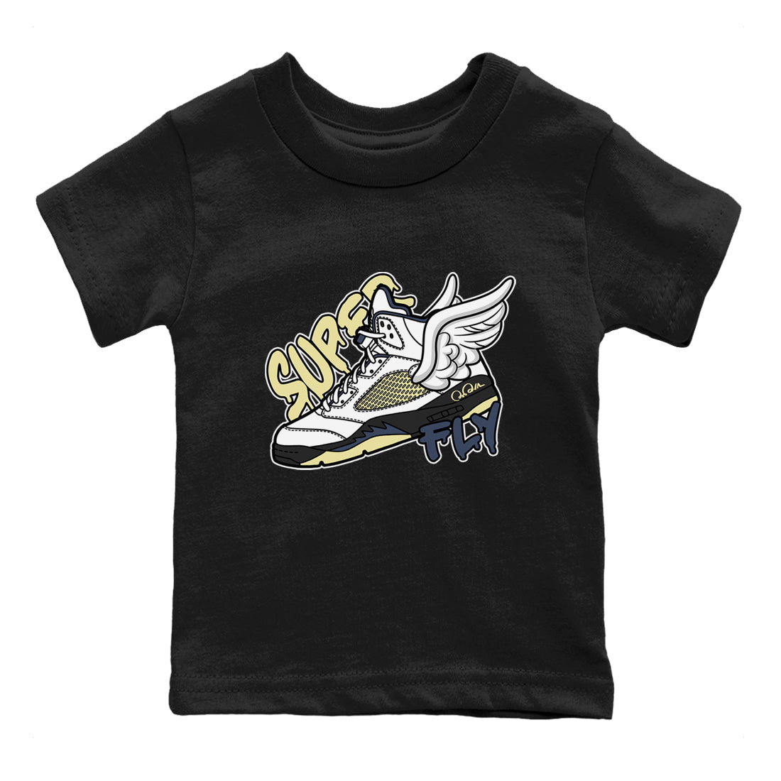 Air Jordan 5 A Ma Maniere x Photon Dust shirt to match jordans Super Fly sneaker tees Jordan 5 A Ma Maniere "Dawn" Drip Gear Zone Baby Toddler Black 2 T-Shirt