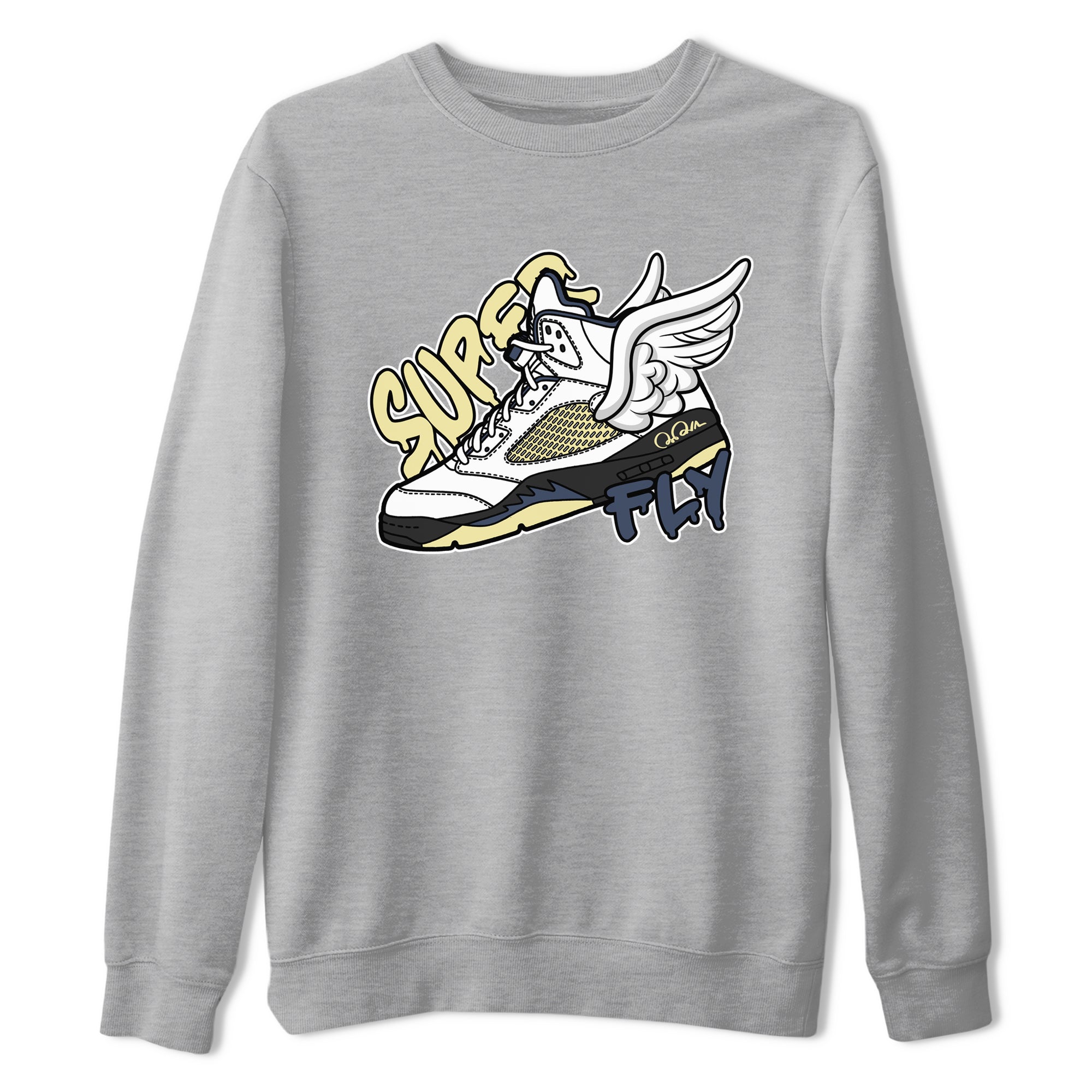 Air Jordan 5 A Ma Maniere x Photon Dust shirt to match jordans Super Fly sneaker tees Jordan 5 A Ma Maniere "Dawn" Drip Gear Zone Unisex Heather Grey 2 T-Shirt